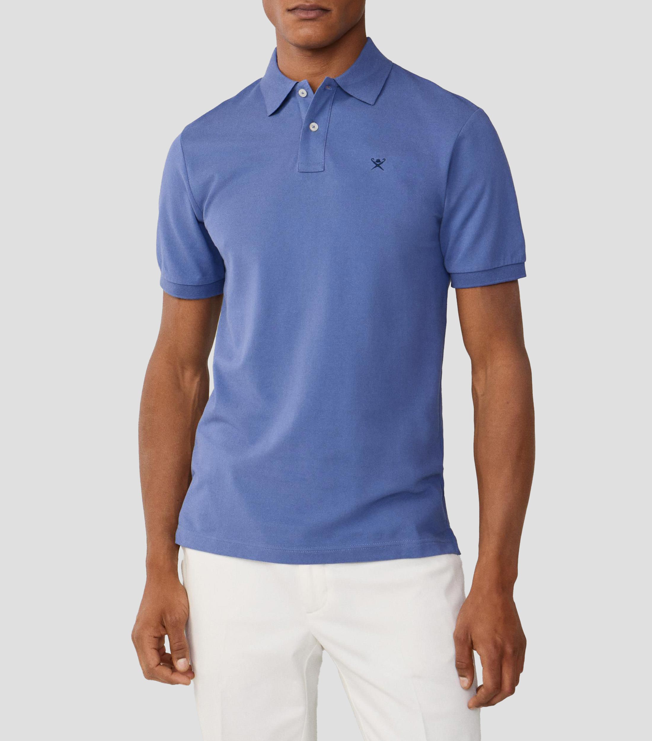 Playera tipo polo manga corta lisa Hombre