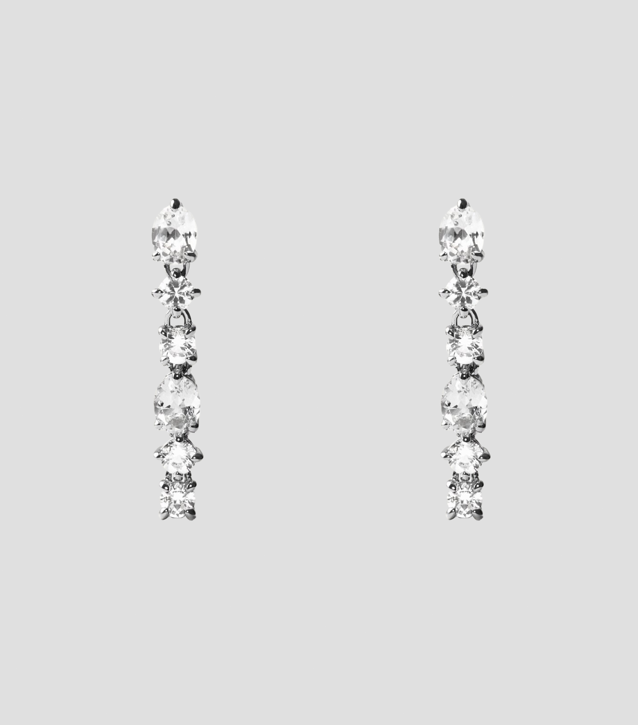 Pendientes en Plata .925 con topacios Mujer