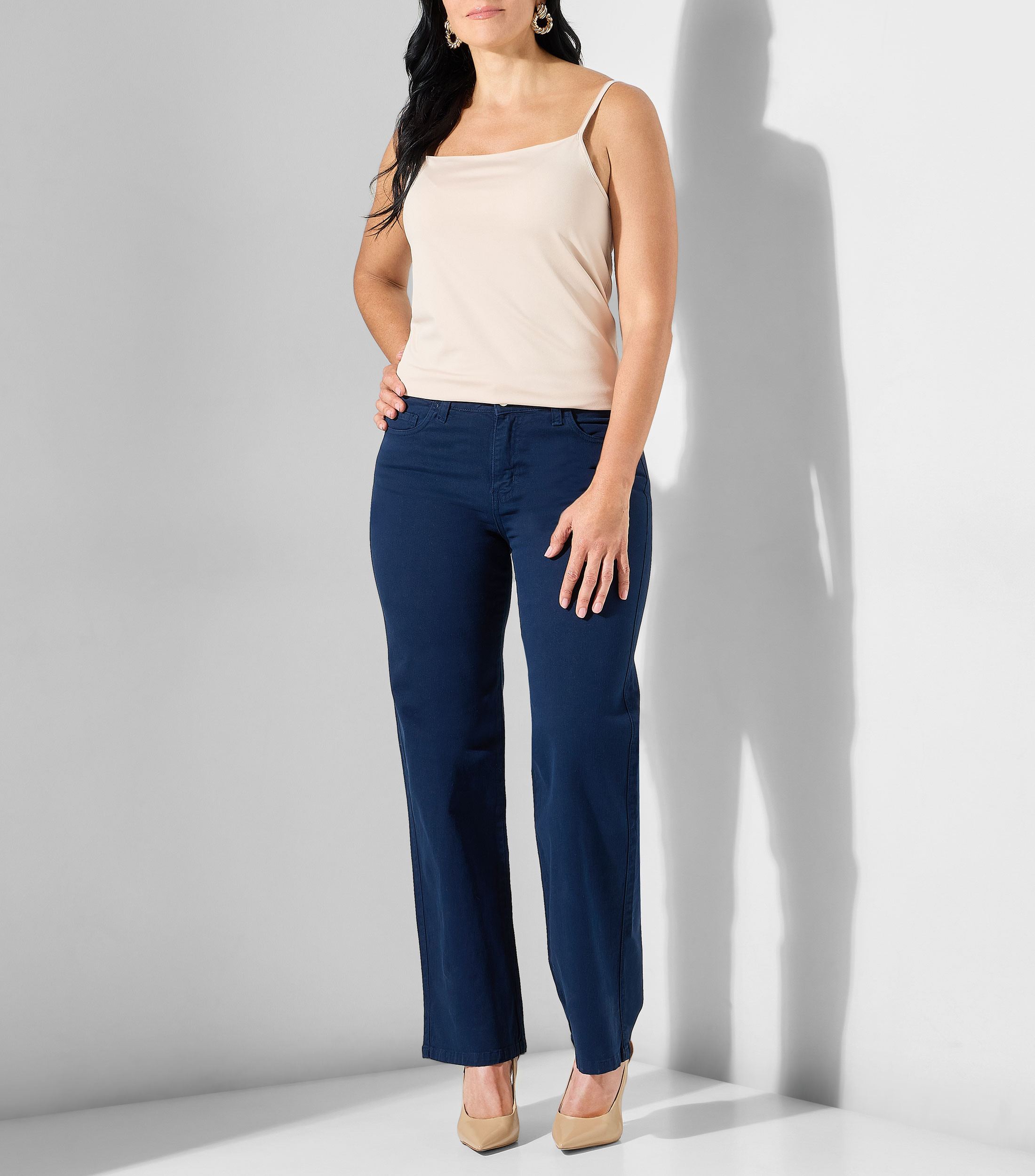 Blusa lisa sin mangas Mujer