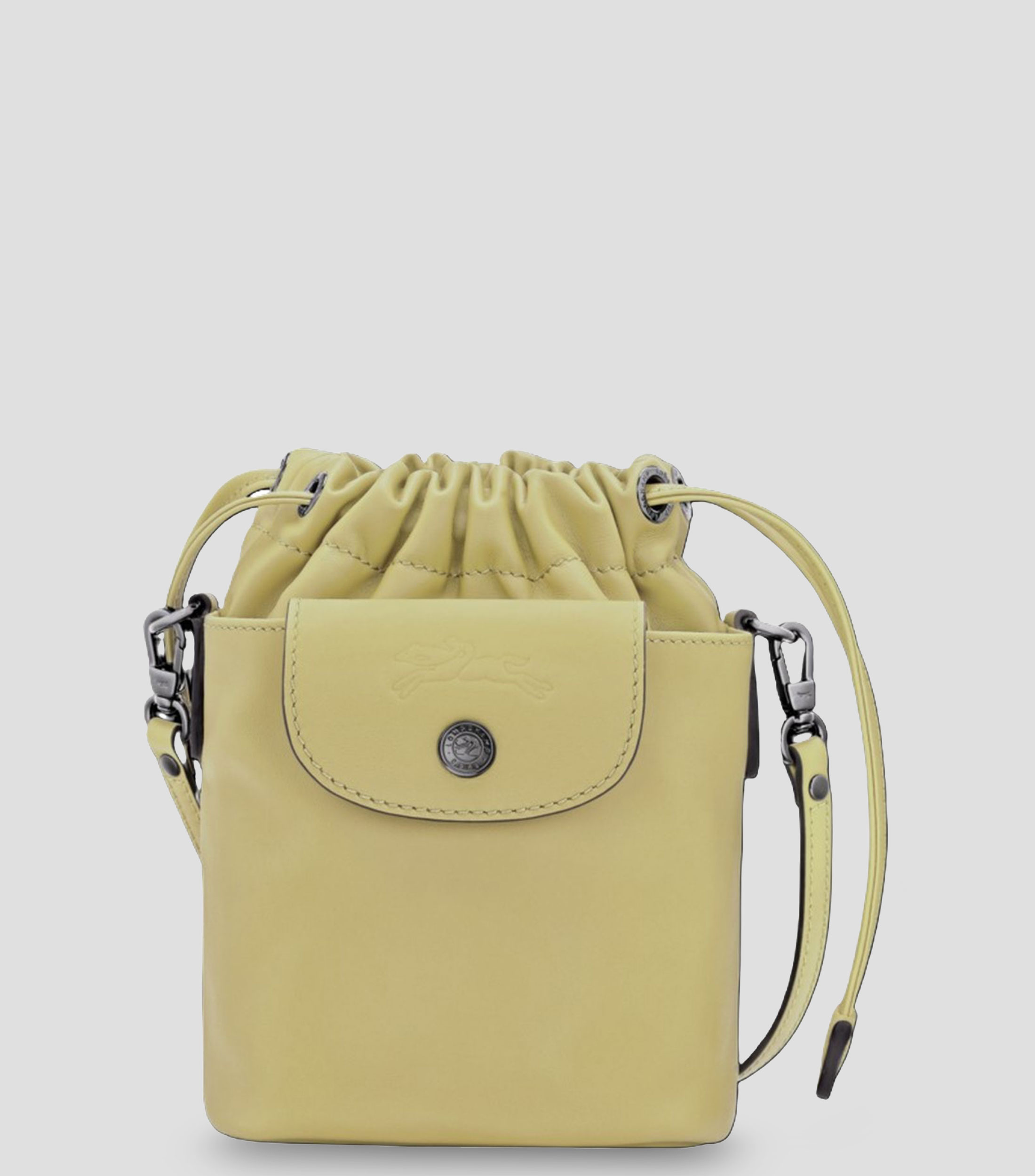 Bolsa bucket verde en piel Le Pliage Xtra lisa Mujer