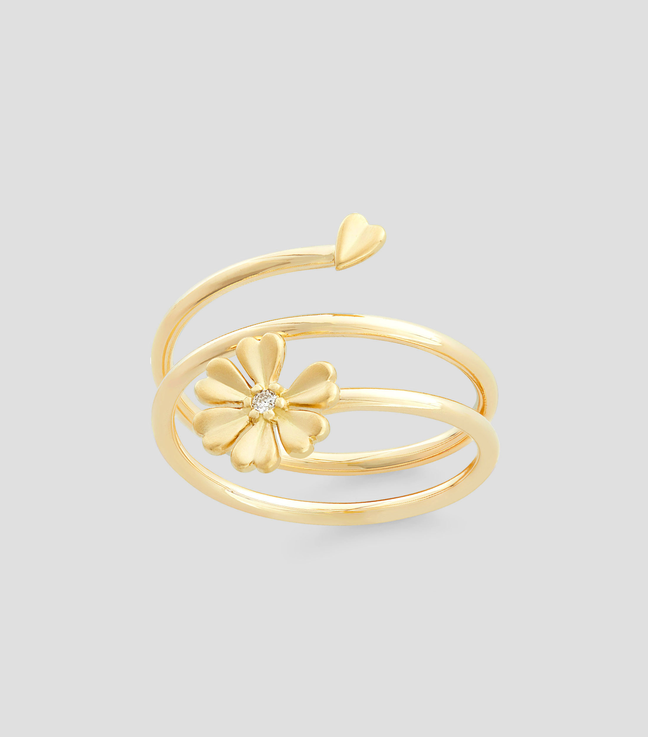 Anillo en oro amarillo de 18 kilates con diamante MyCollection Love Me Mujer
