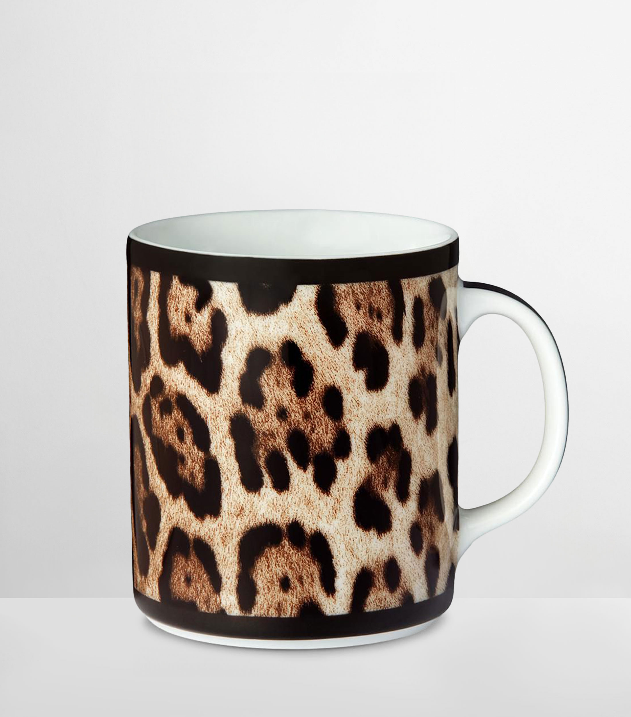 Taza leopardo de porcelana