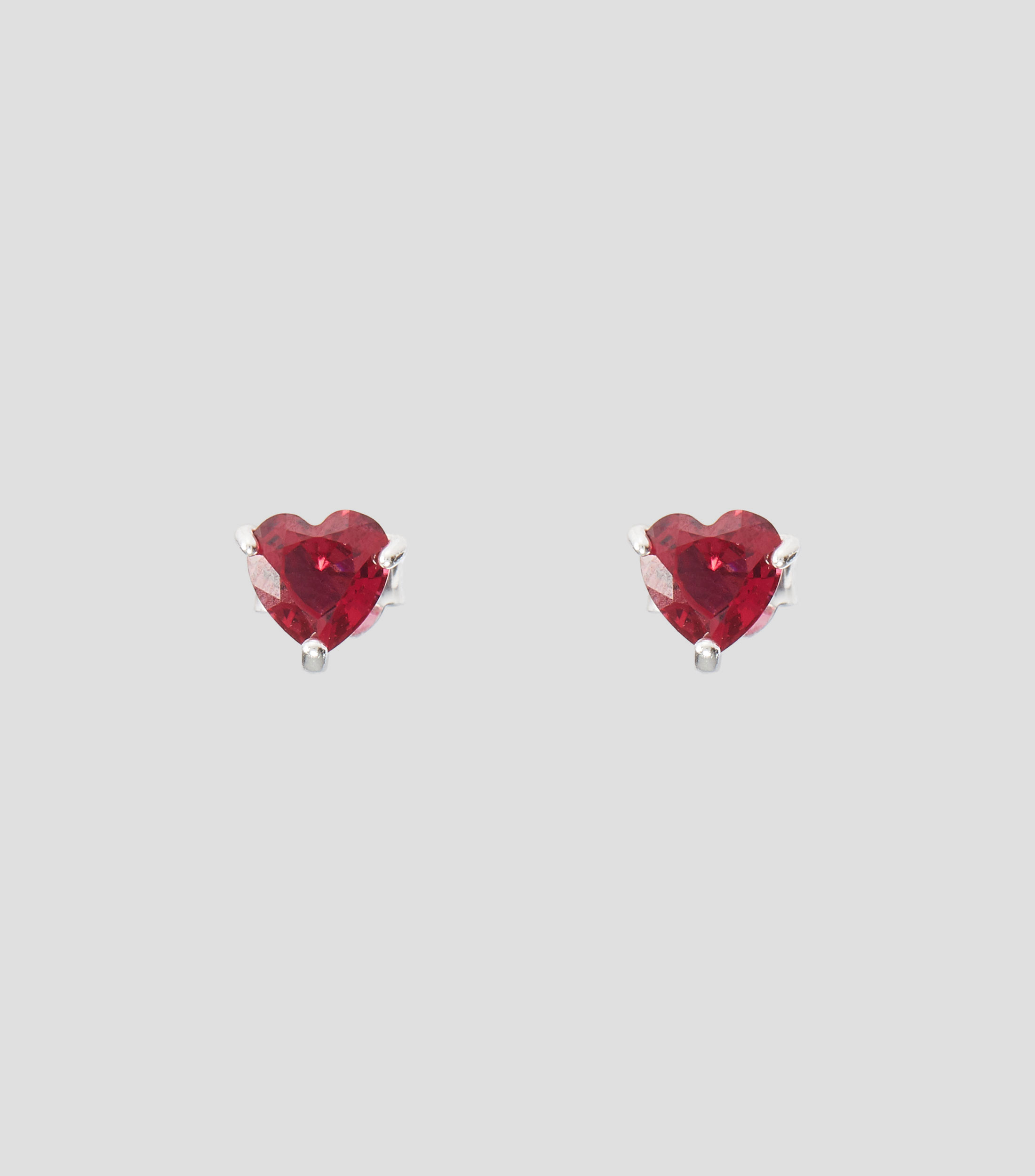 Aretes en Plata Red Heart con Cristal Mujer