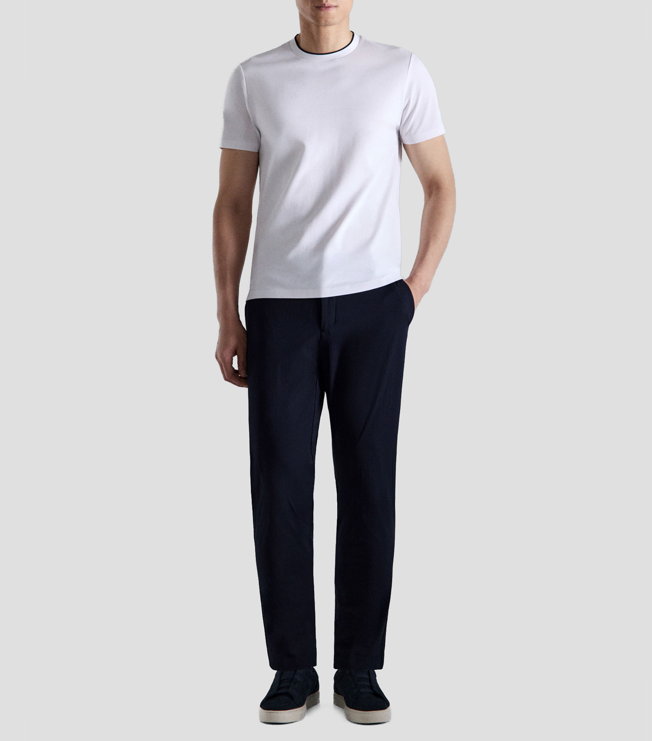 Playera cuello redondo manga corta lisa Hombre