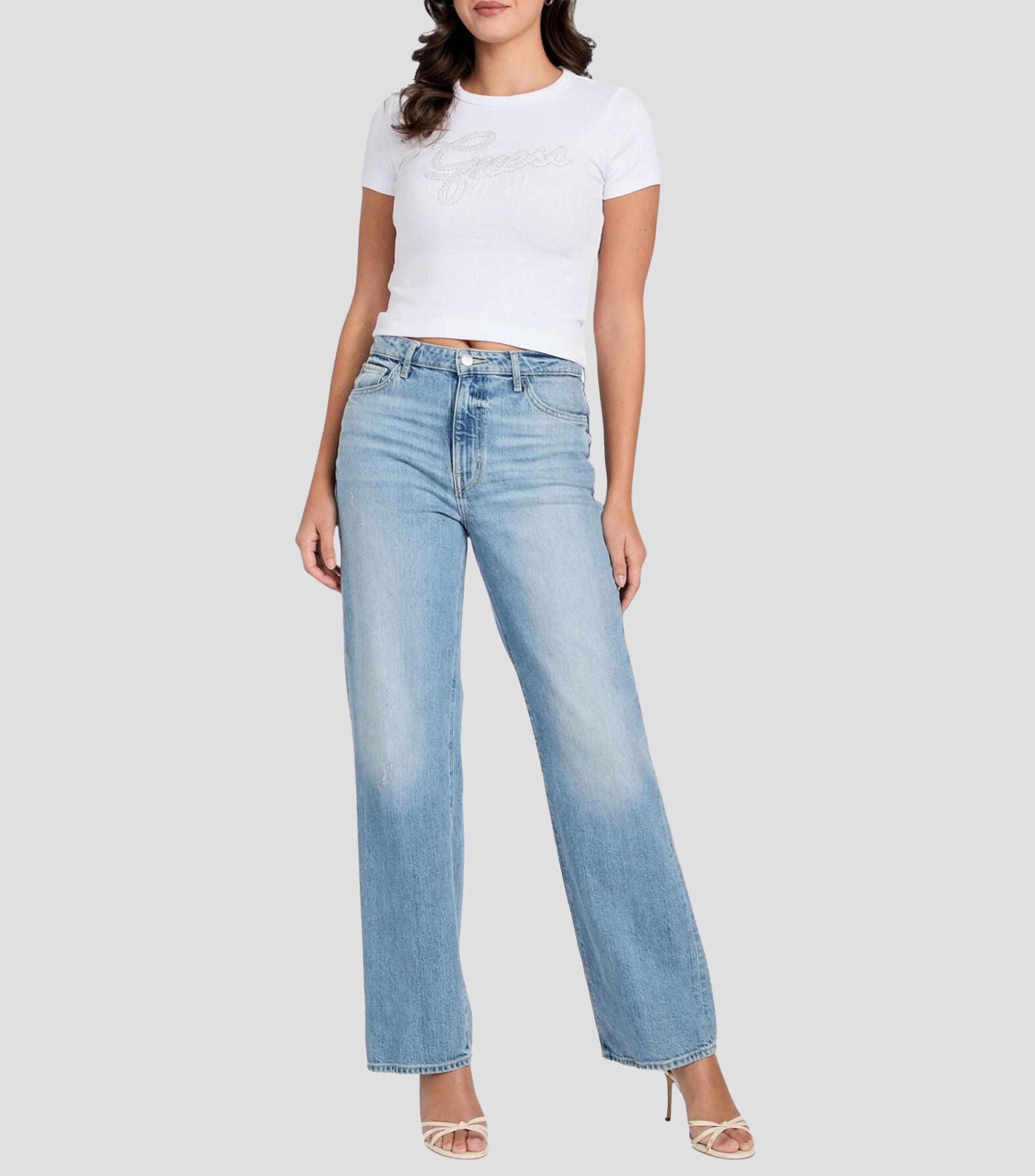 Playera cuello redondo manga corta lisa Mujer