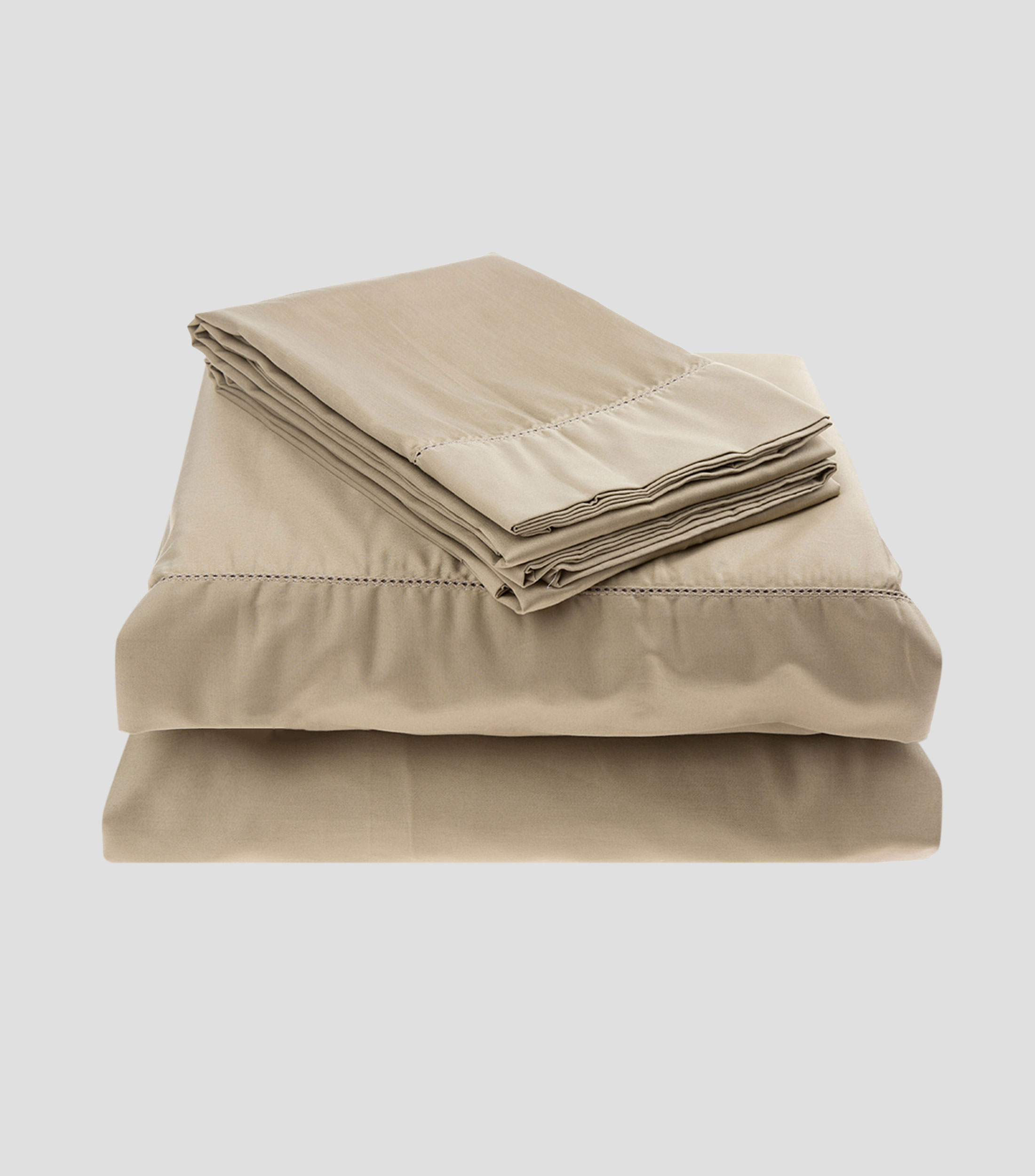 Juego de Sábanas Queen Size Sateen Caqui