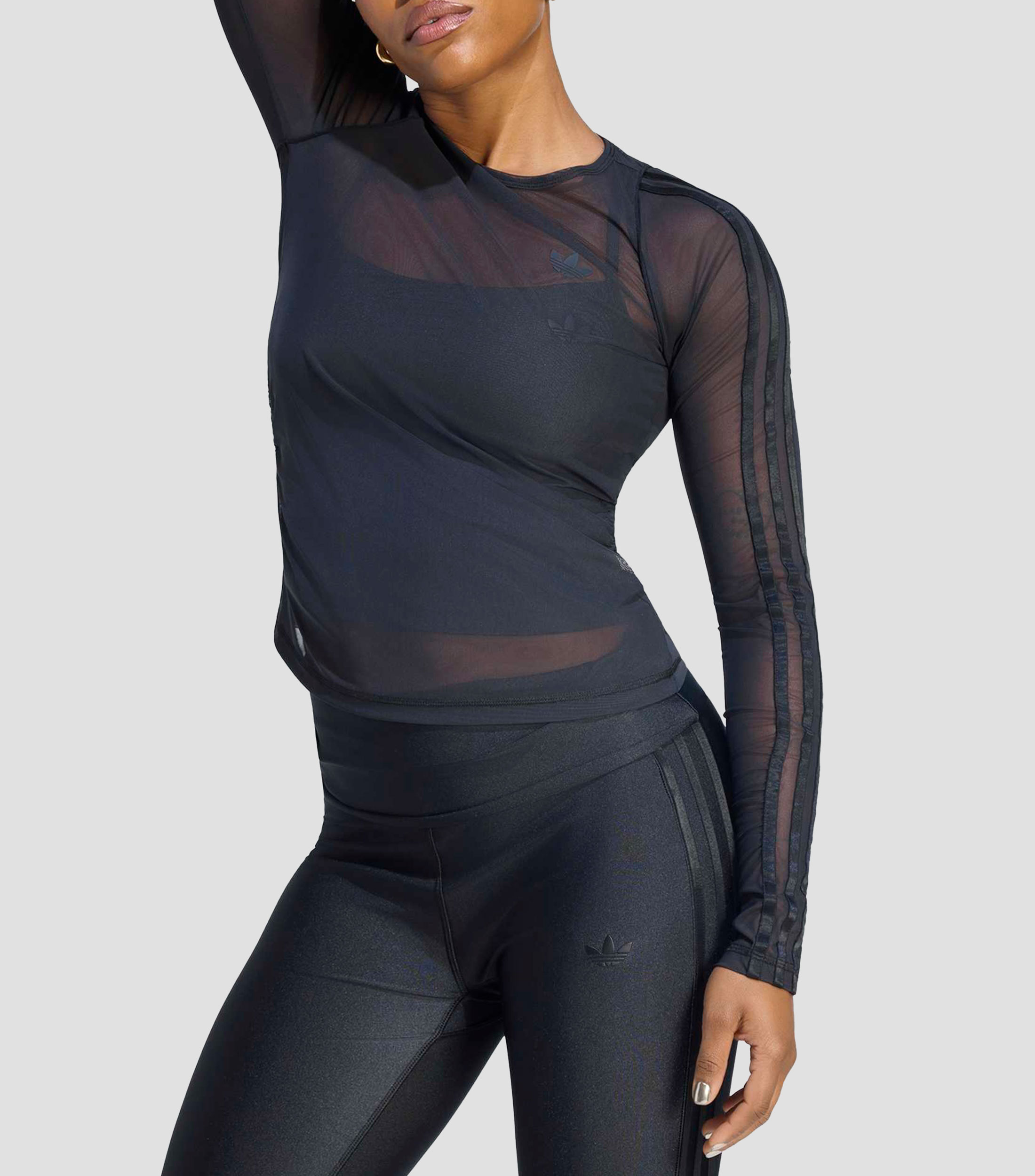 Playera para entrenamiento Originals Sport cuello redondo manga larga sólido Mujer