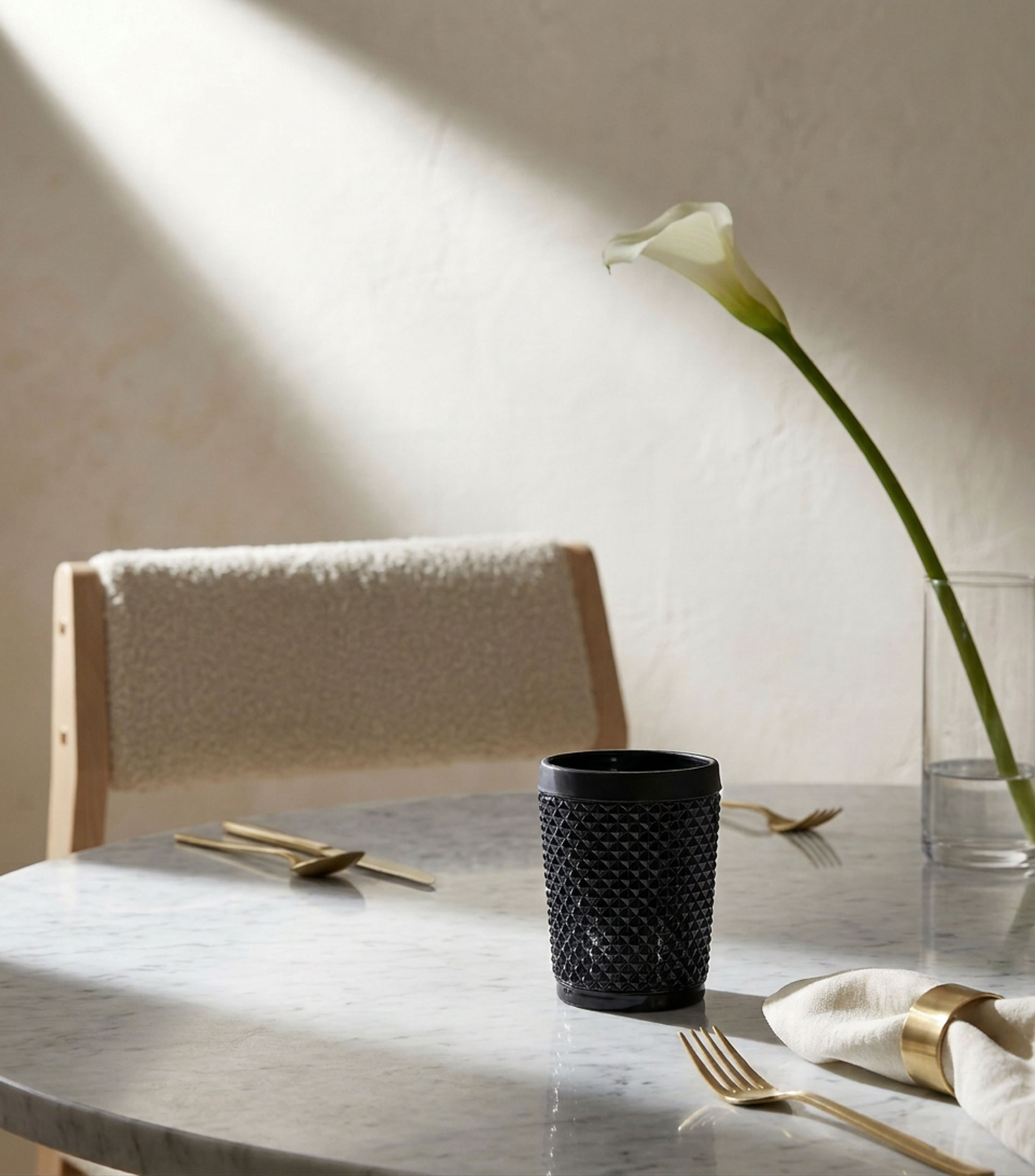 Vaso bajo negro