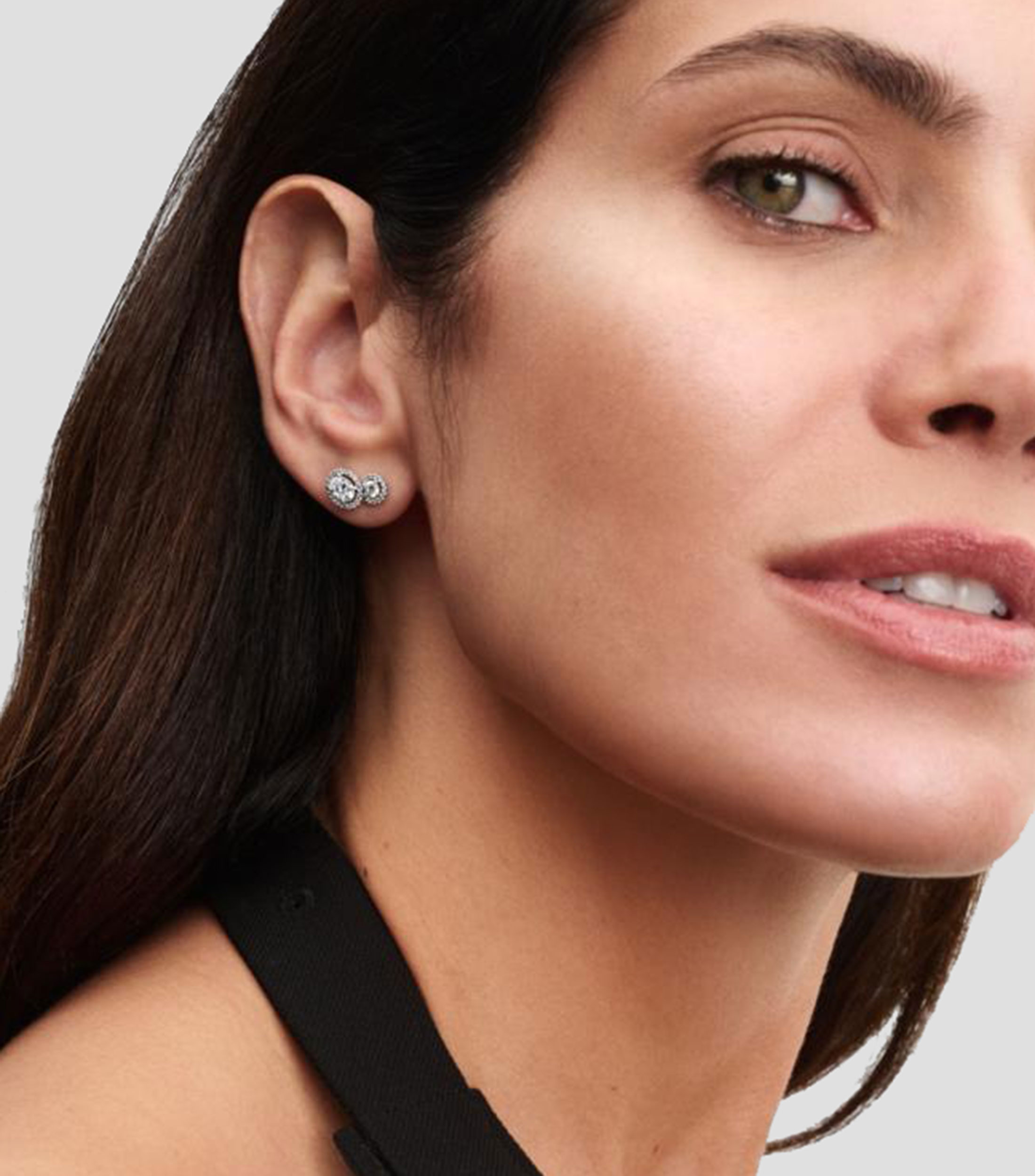 Aretes en plata con gemas Mujer