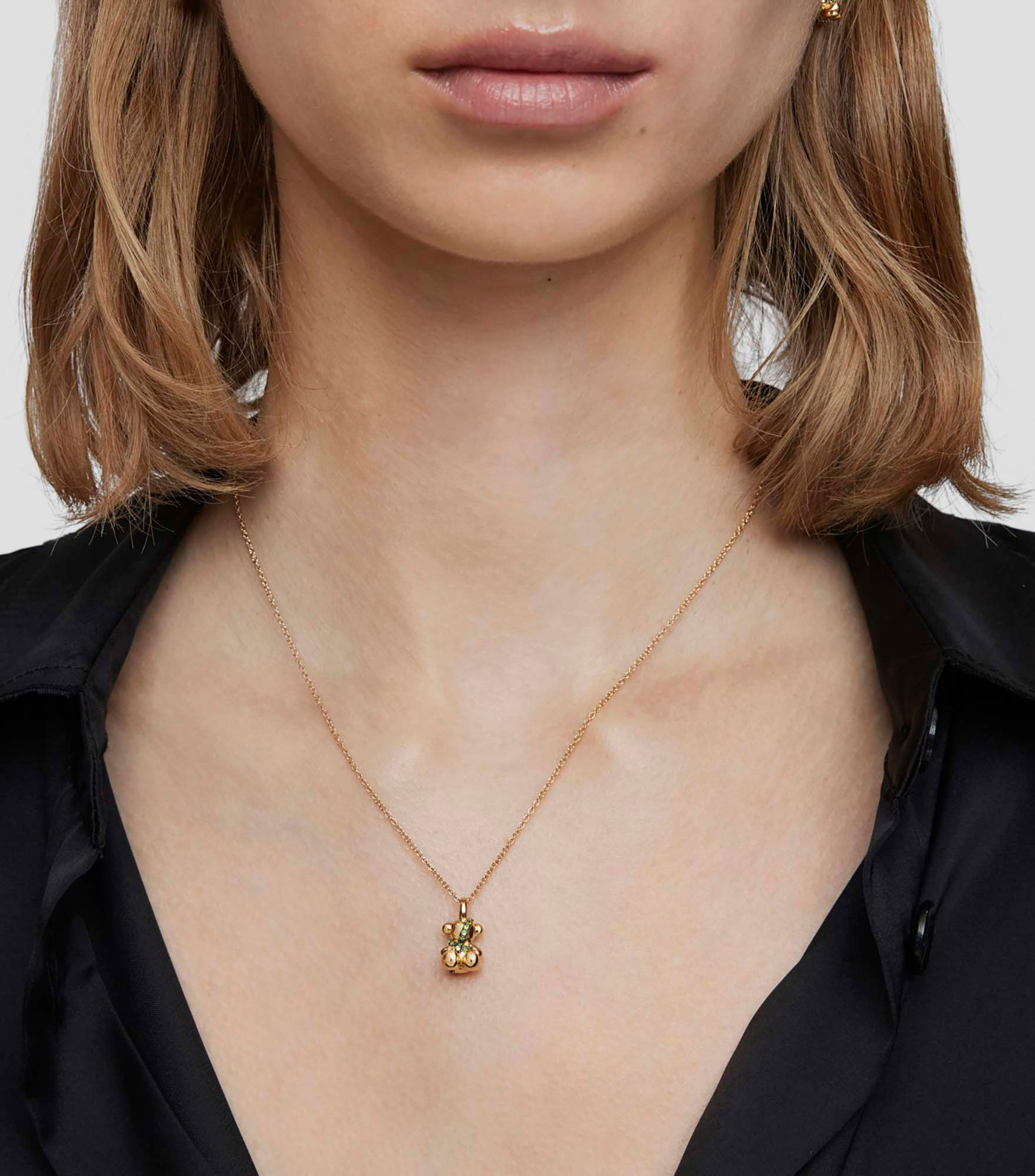 Collar dije de oso en plata Lligat Mujer