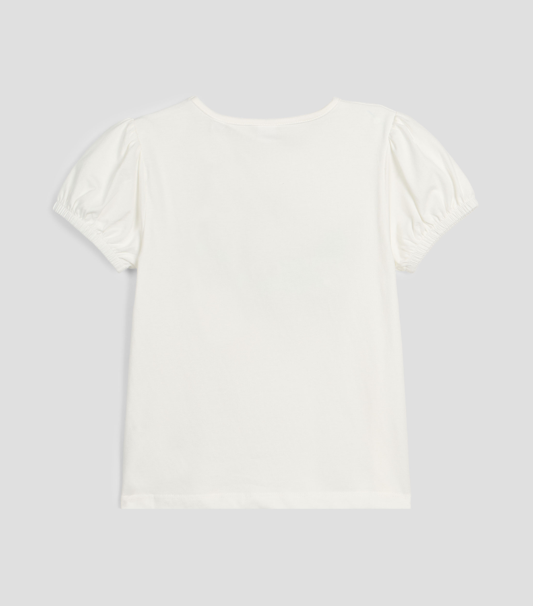 Playera cuello redondo manga corta con estampado Niña