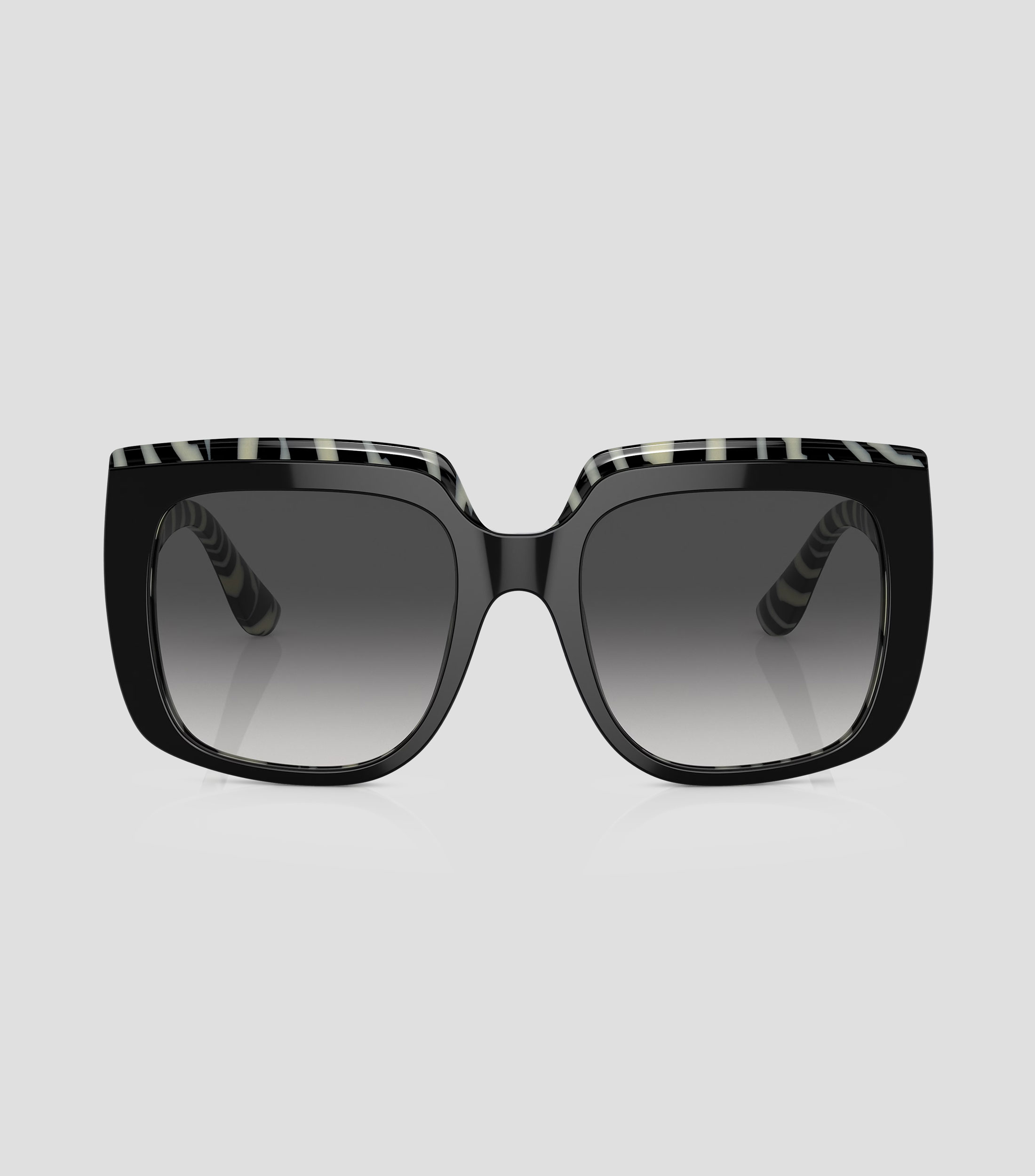 Lentes de sol cuadrados cebra Mujer