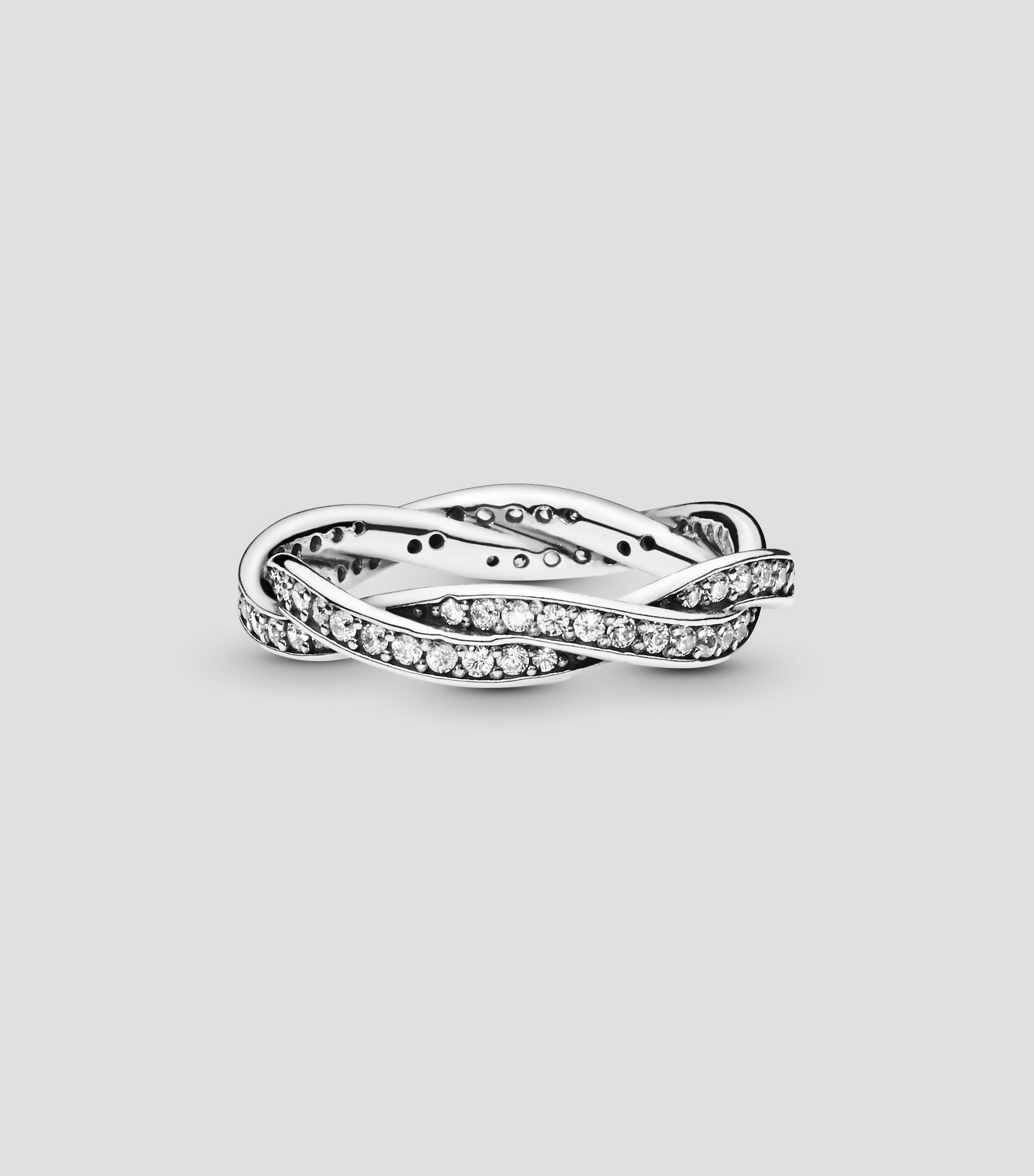 Anillo en plata .925 Twist of Fate con circonitas Mujer Talla: 56
