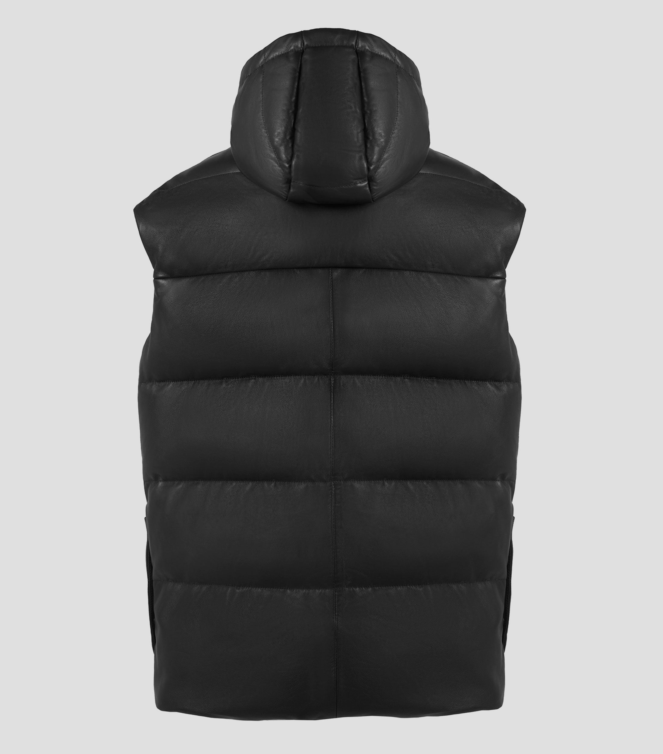 Chaleco en piel ovina con capucha Unisex