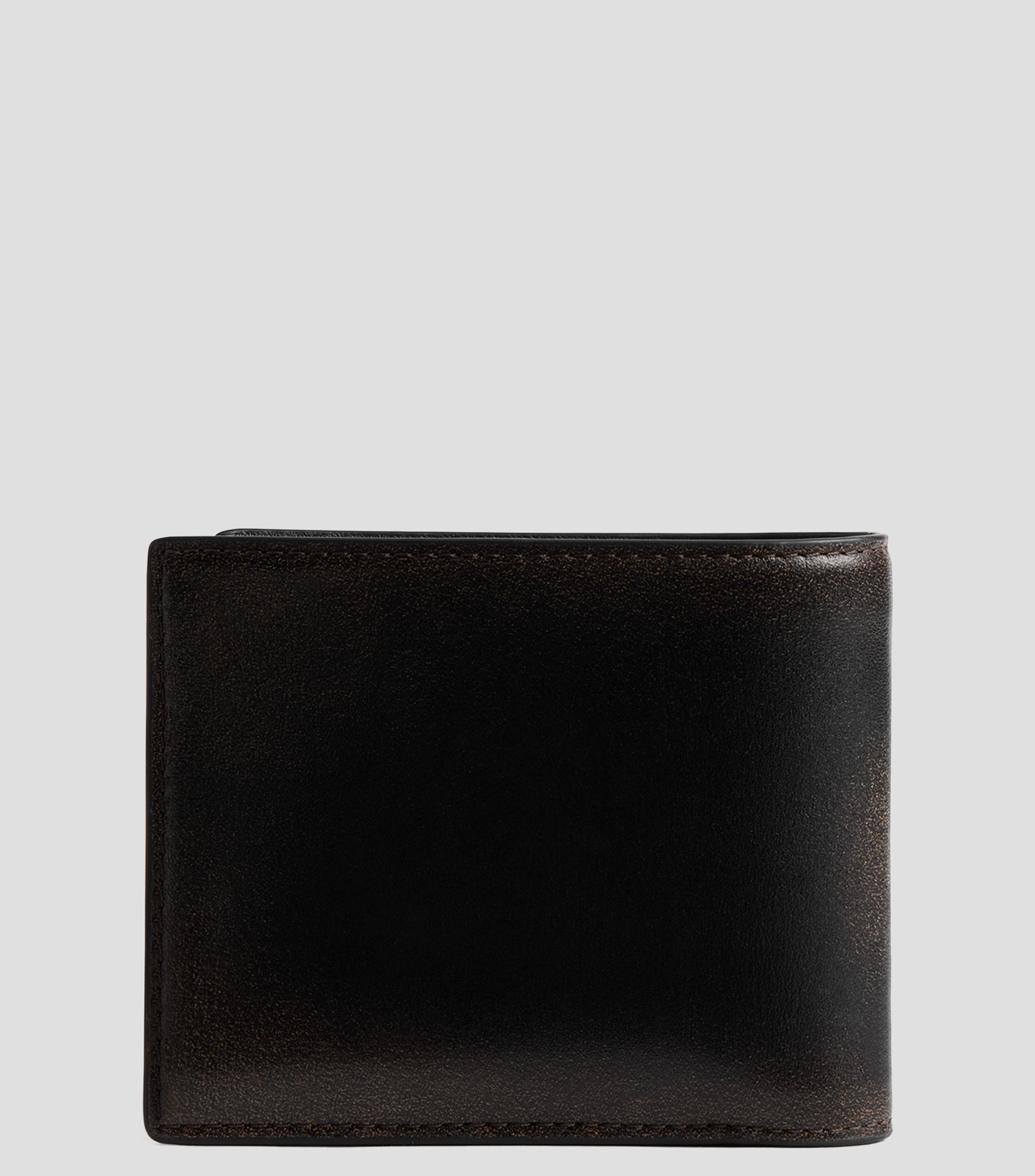 Cartera bifold 3 en 1 en piel vintage lisa Hombre