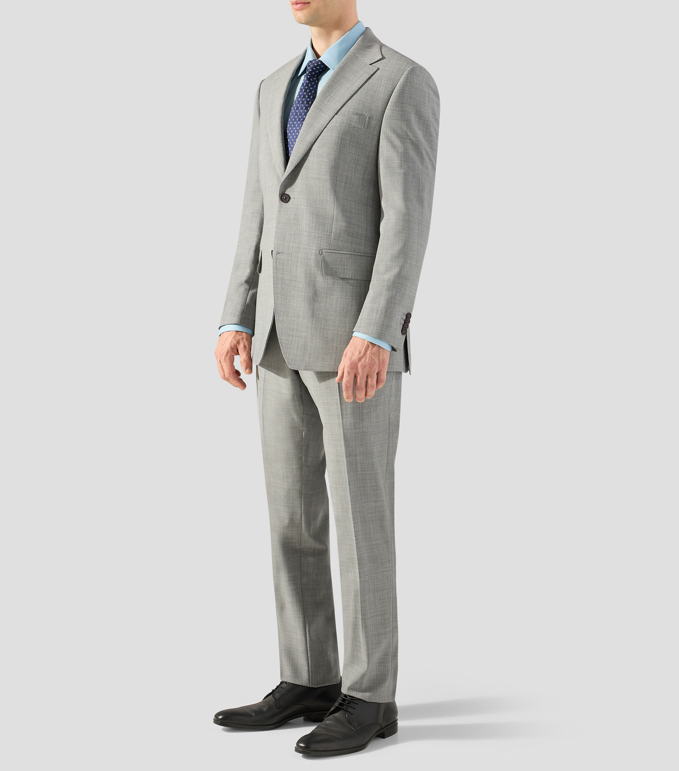 Traje de corte regular con rayas Hombre