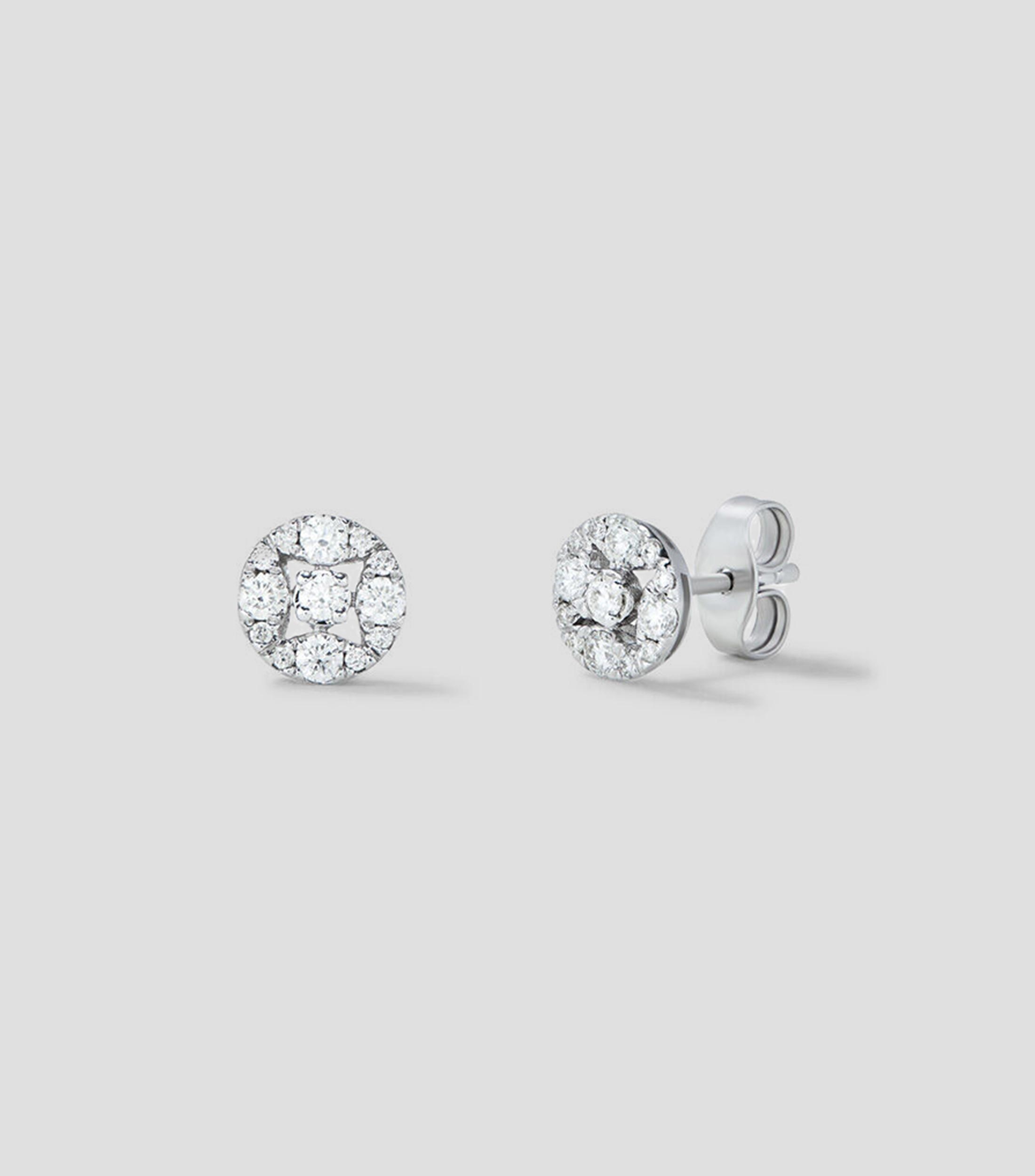 Aretes en oro 18 kilates con diamantes Mujer