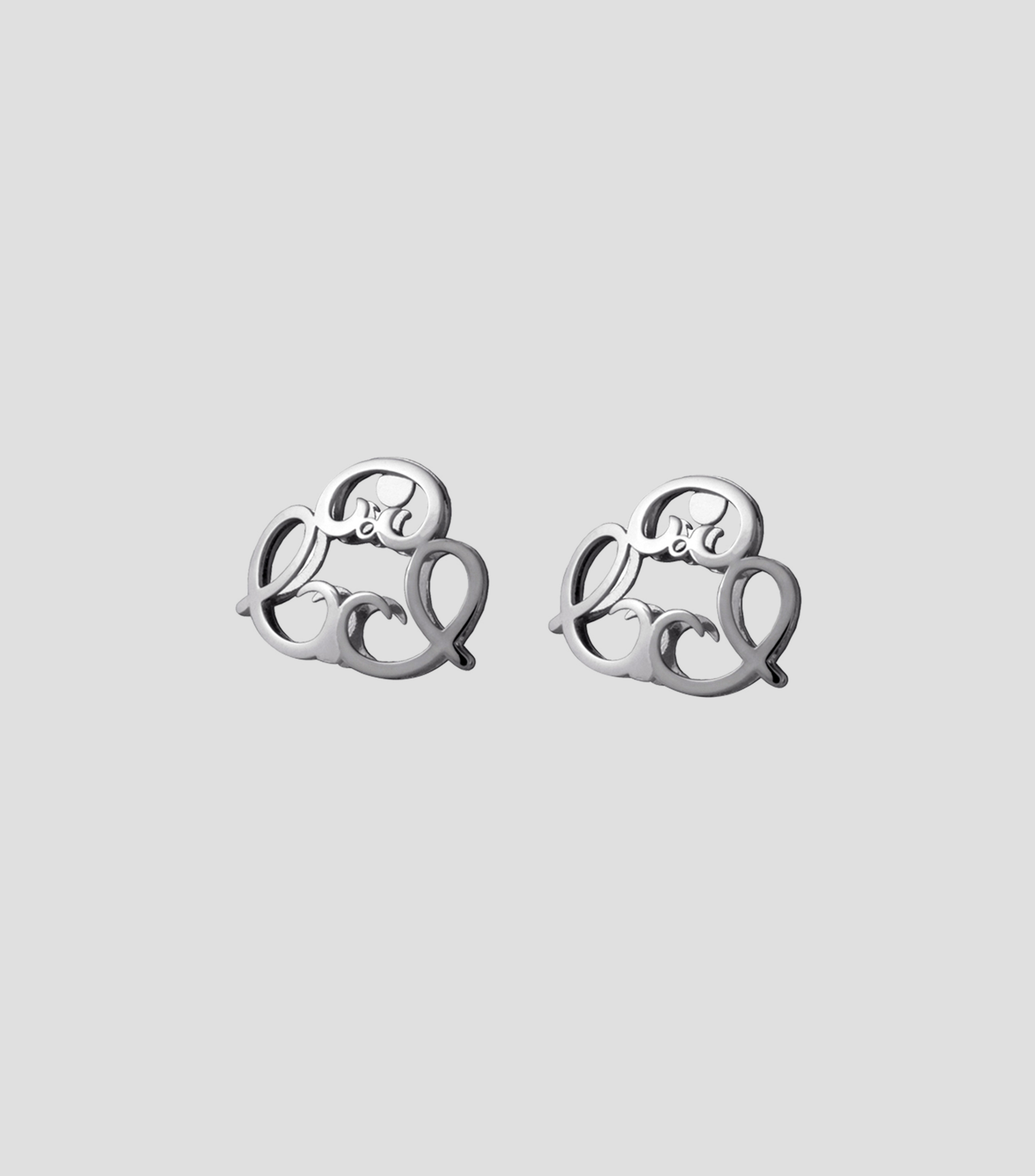 Aretes broquel de plata .925 Mujer