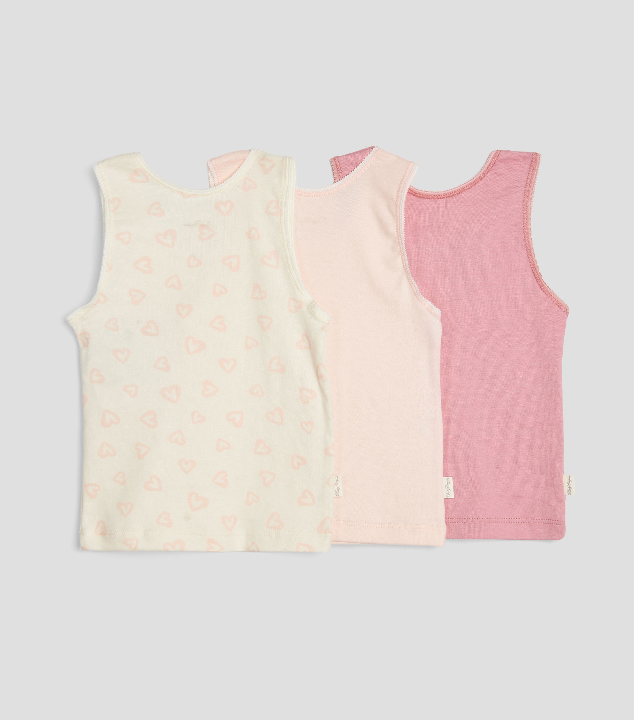 Set 3 playeras de cuello redondo sin mangas estampadas Niña