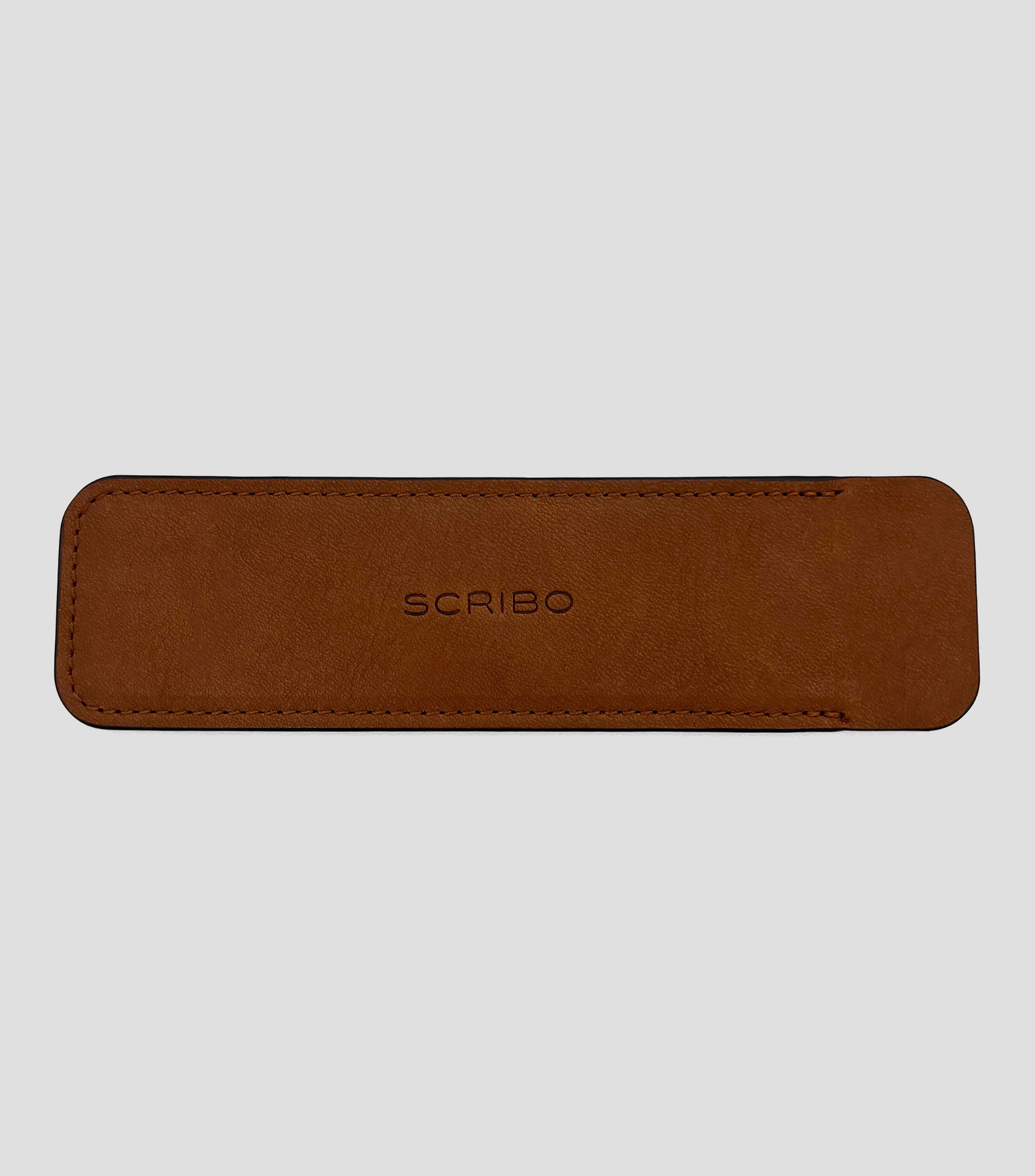 Estuche para pluma estilografica en piel Cafe