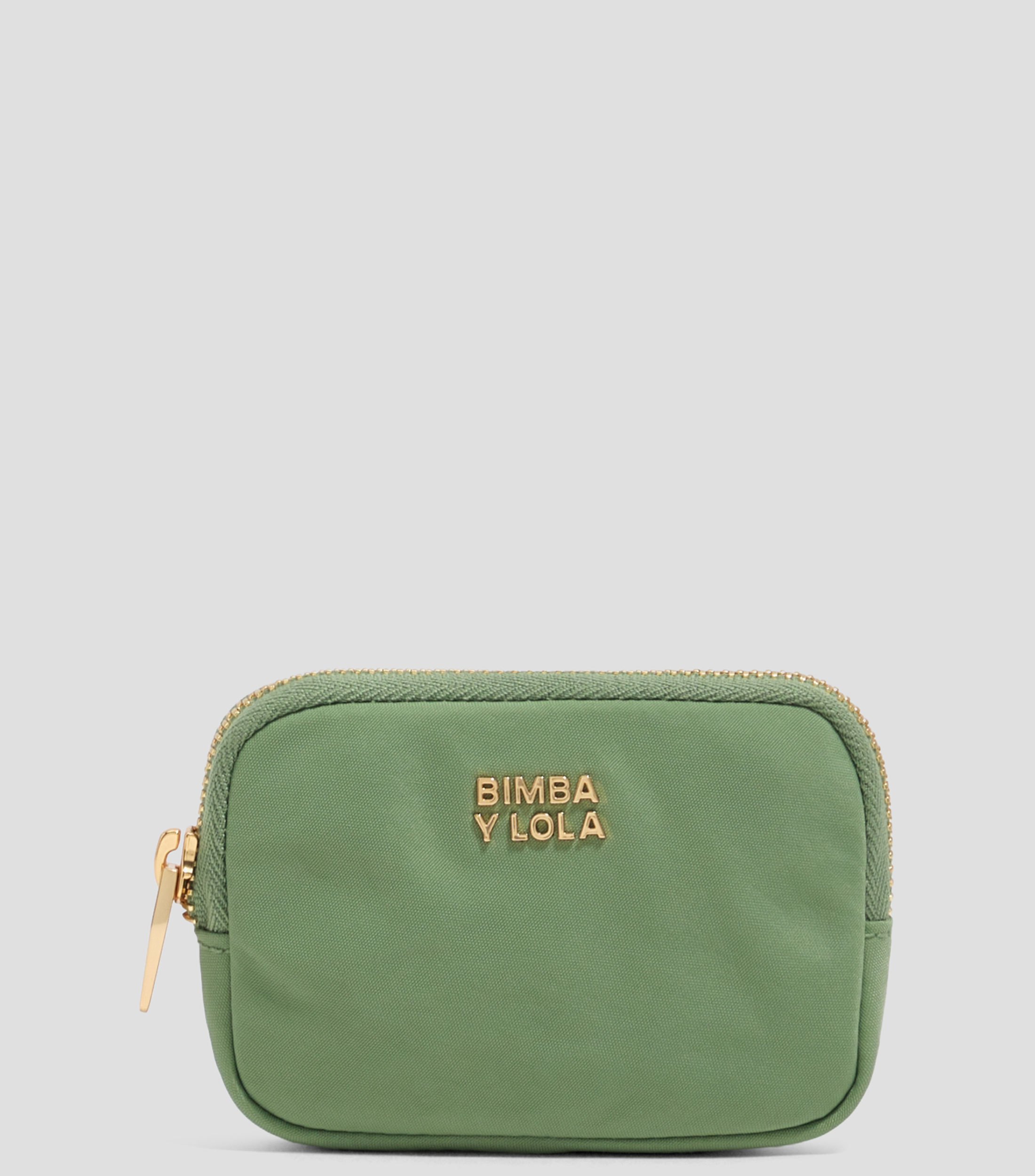 Monedero nylon verde Mujer