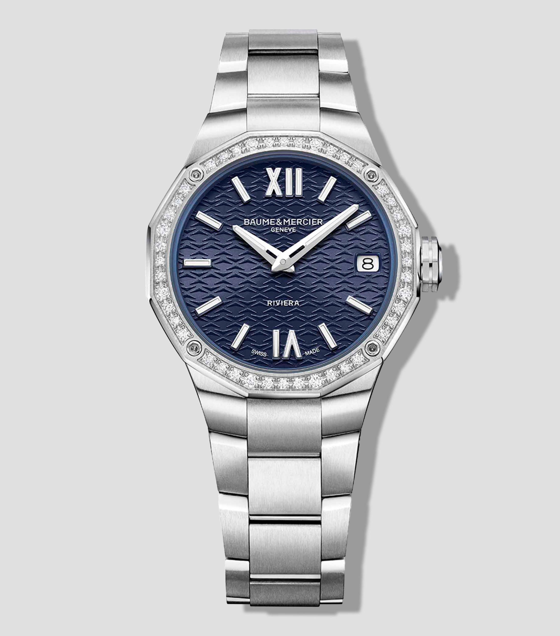 Reloj para Mujer Rivera de vestir plateado, azul