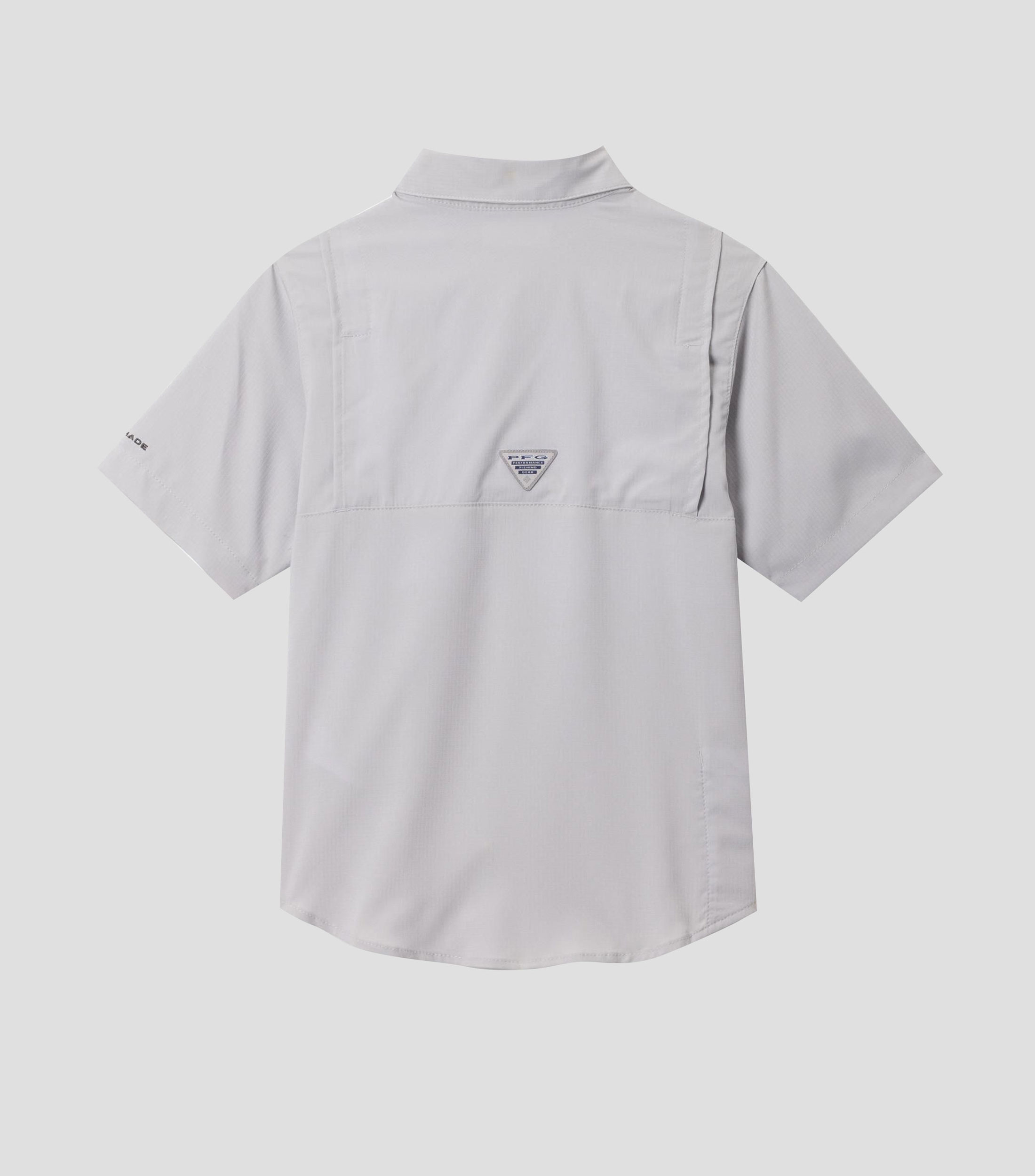 Camisa de pesca lisa manga corta Niño