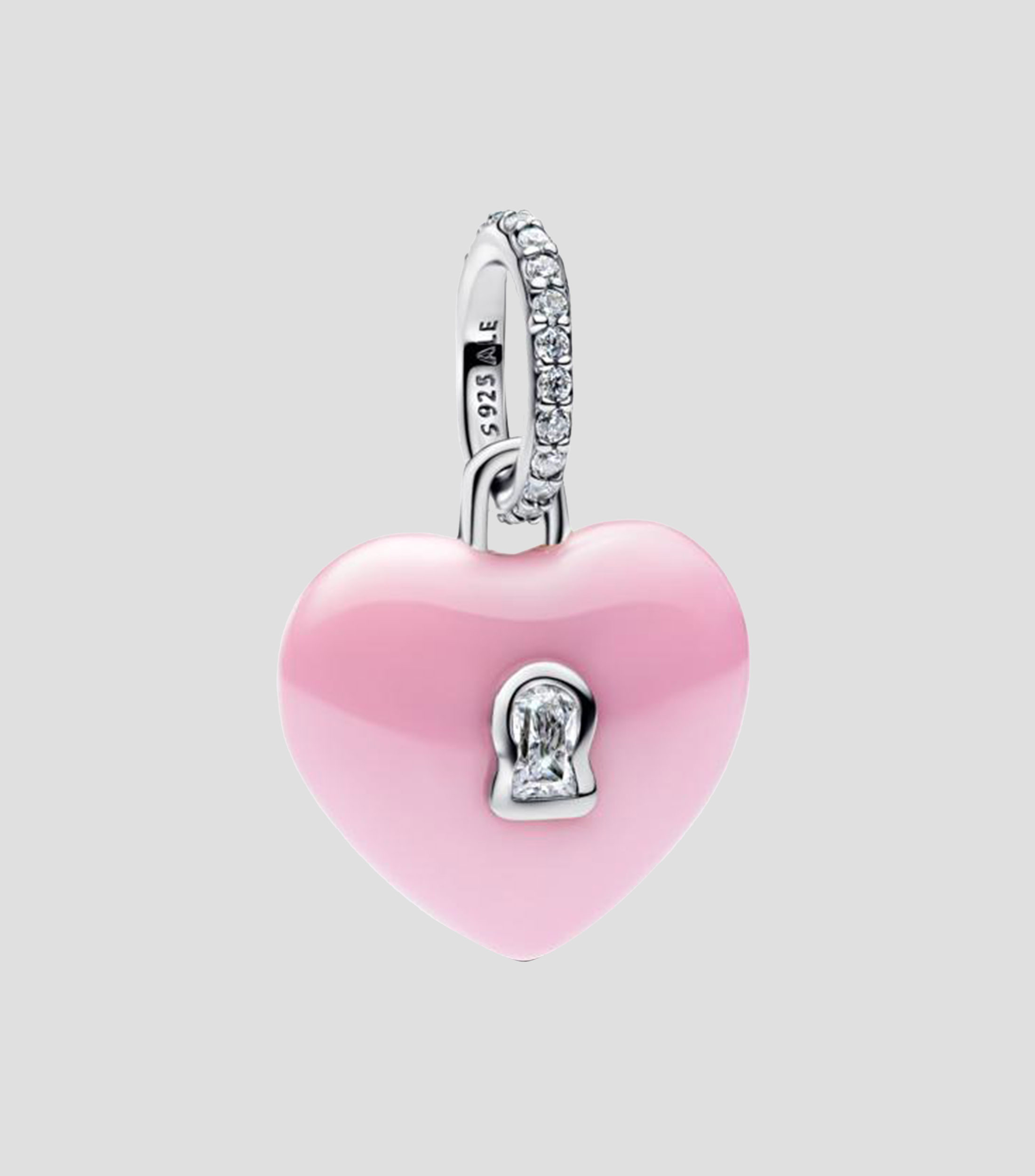 Charm de corazón en plata .925 con circonita Mujer