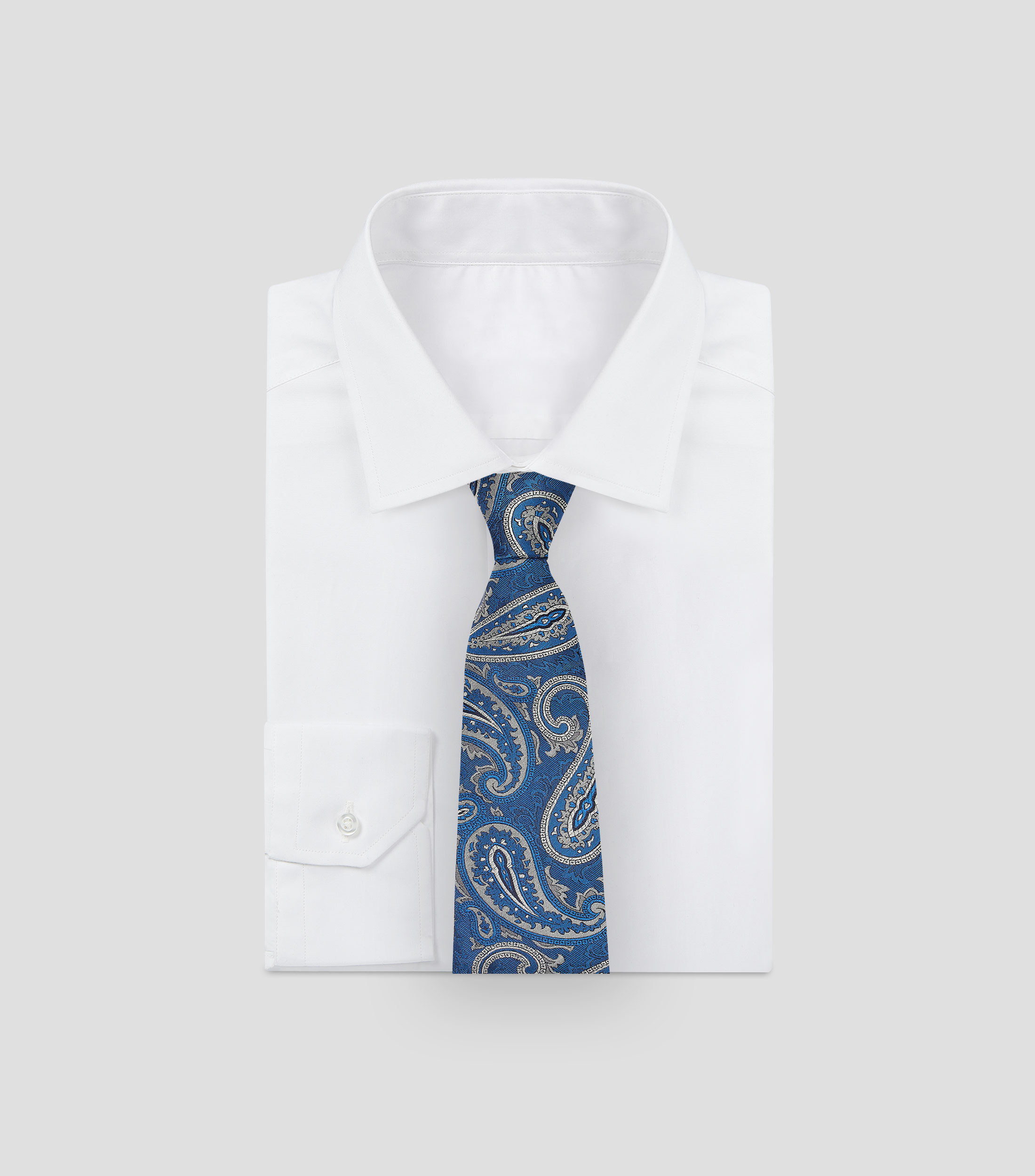 Corbata ancha de seda estampada