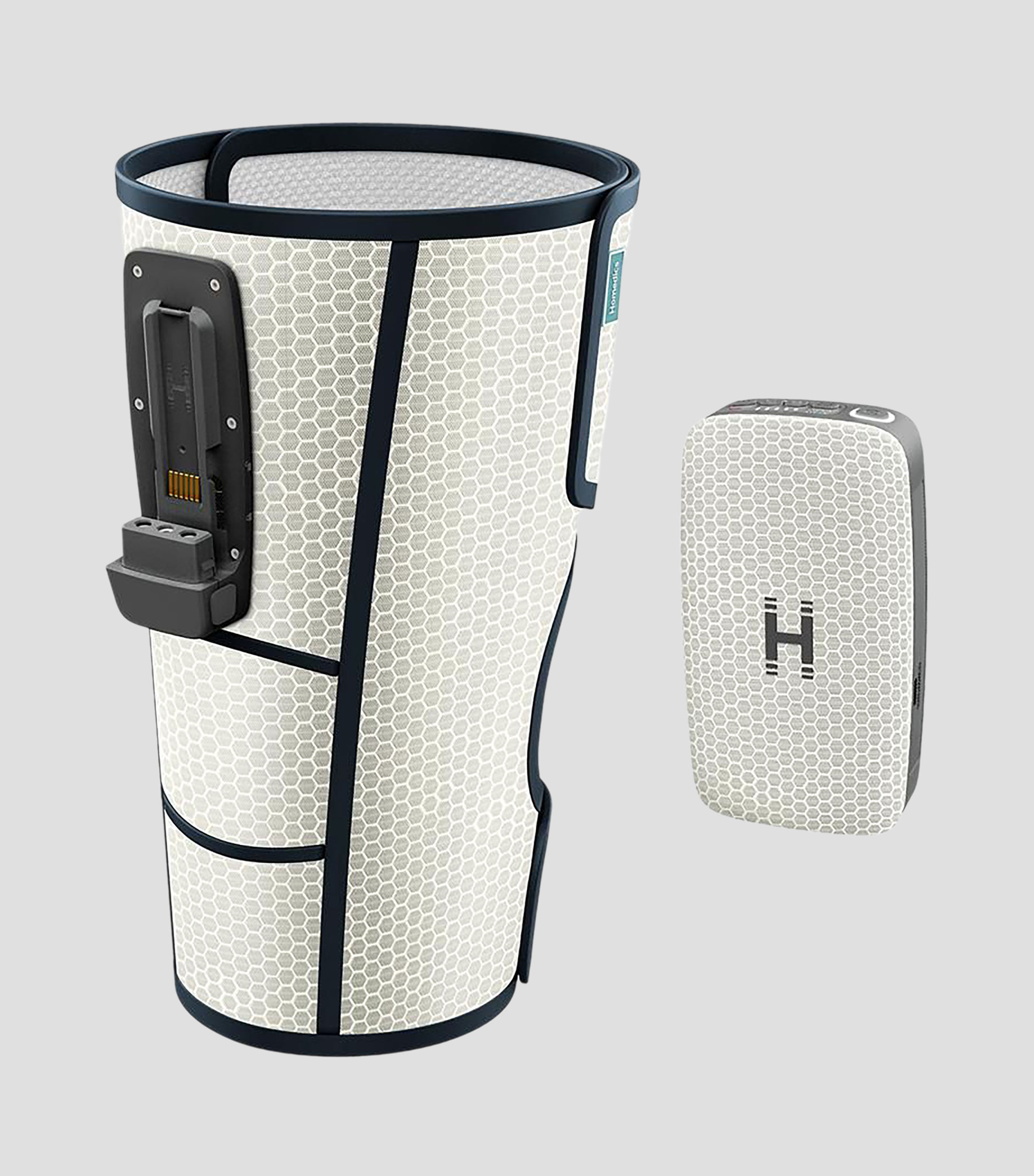 Masajeador de compresión de rodilla Modular con calor blanco SR-CMXK5SHJ