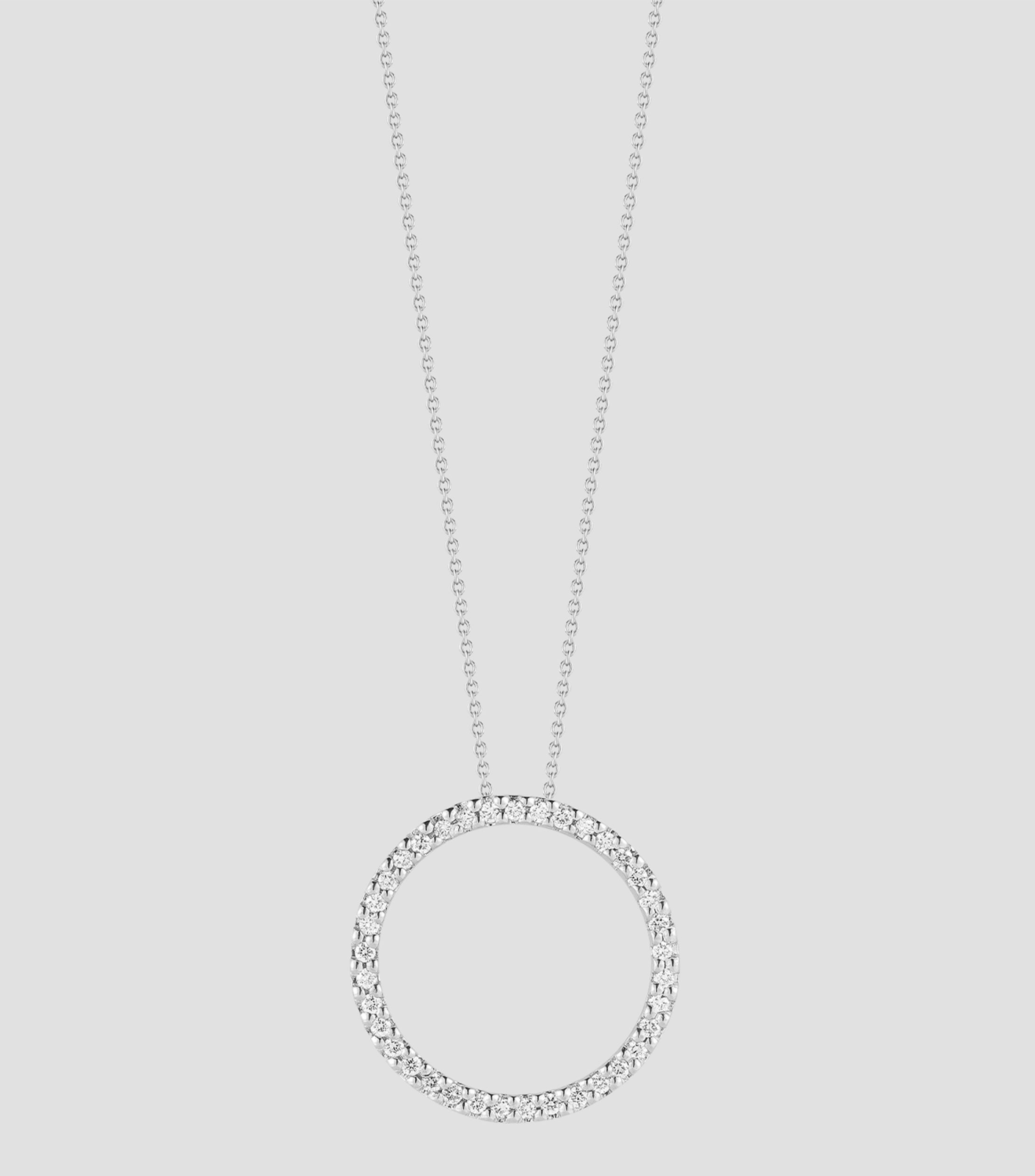 Collar en oro blanco 18 kilates con diamantes Circle of Life Mujer