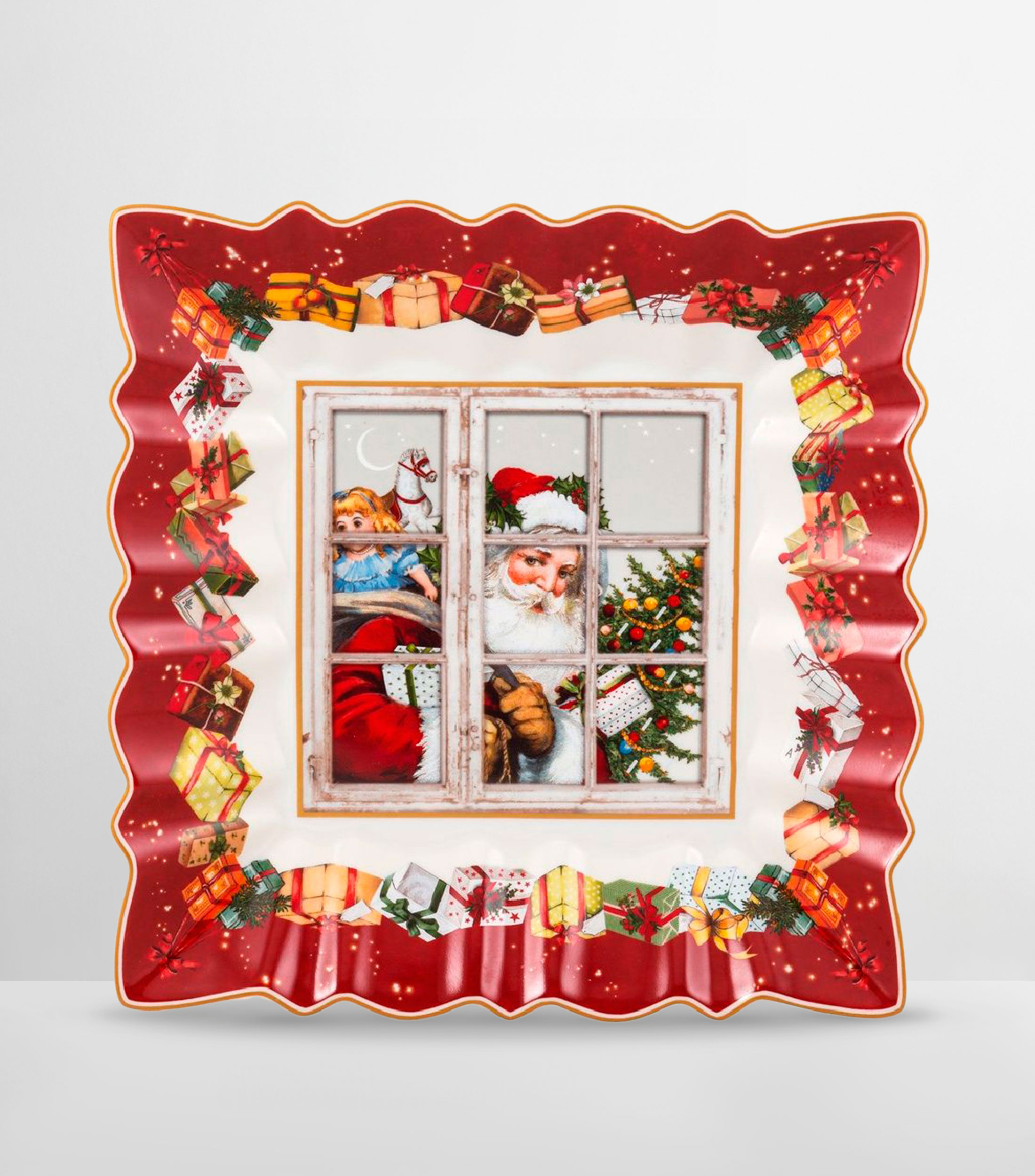 Bowl Square Santa