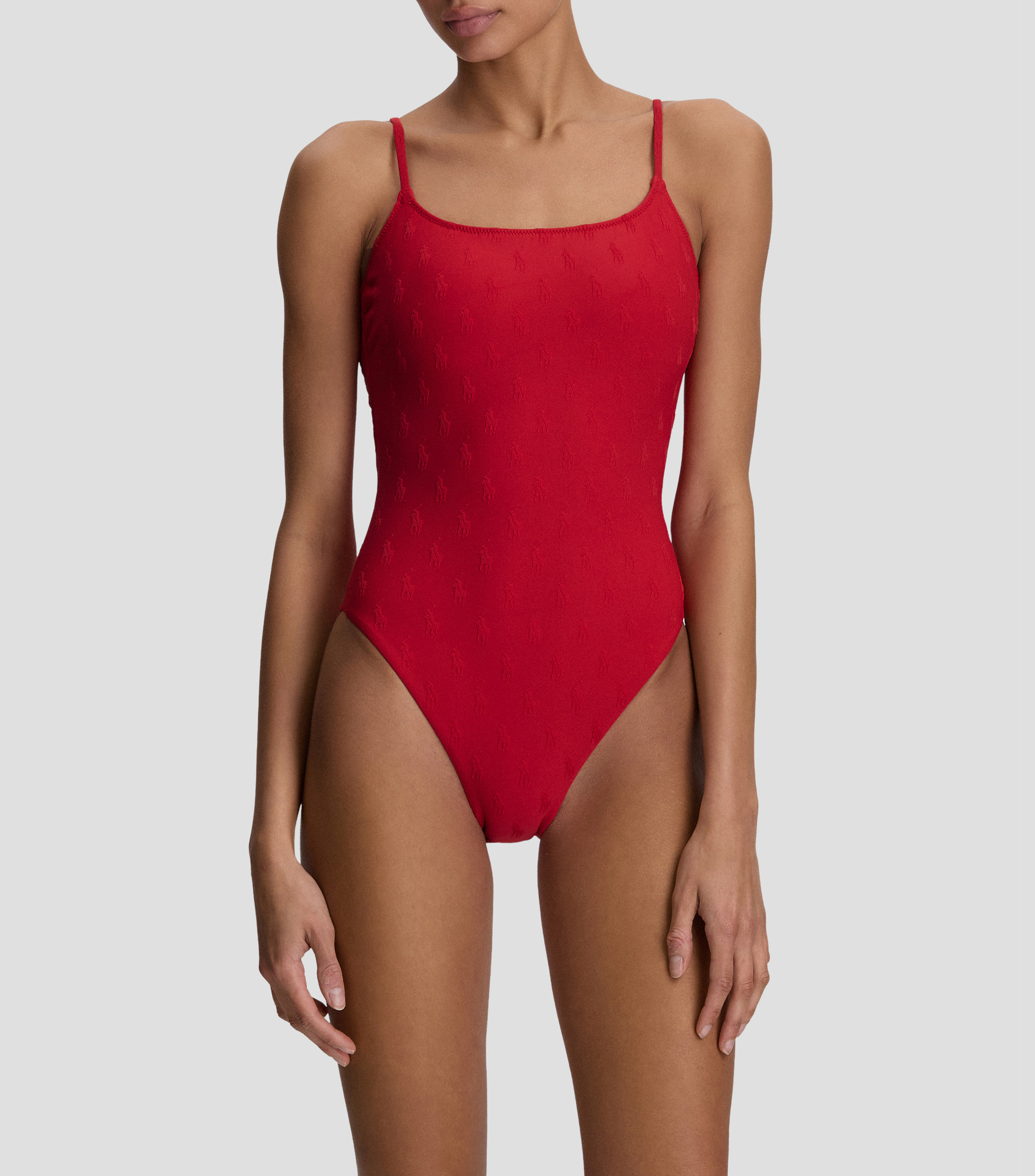 Traje de Baño clásico sólido con logotipo de la marca Mujer