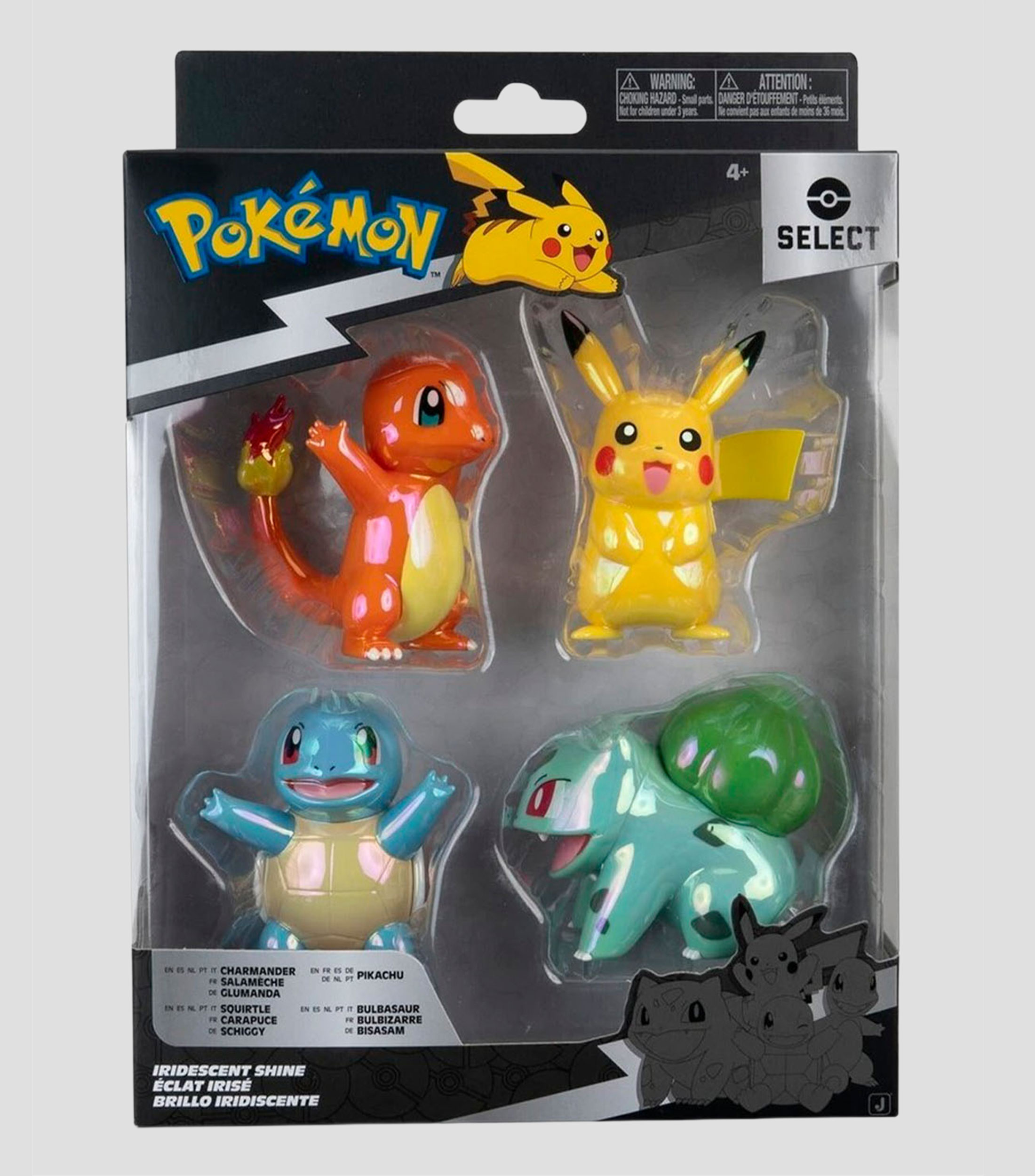Set 4 Figuras Select Iridi Pokémon