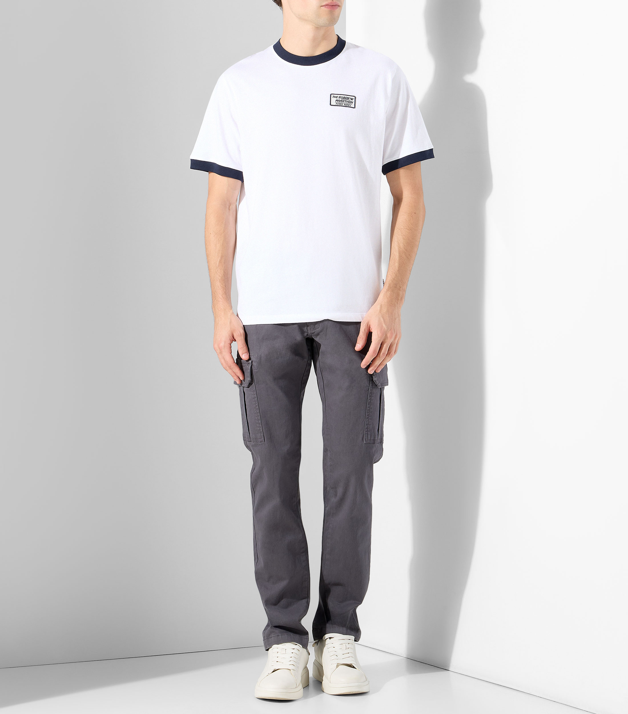 Playera cuello redondo manga corta lisa Hombre