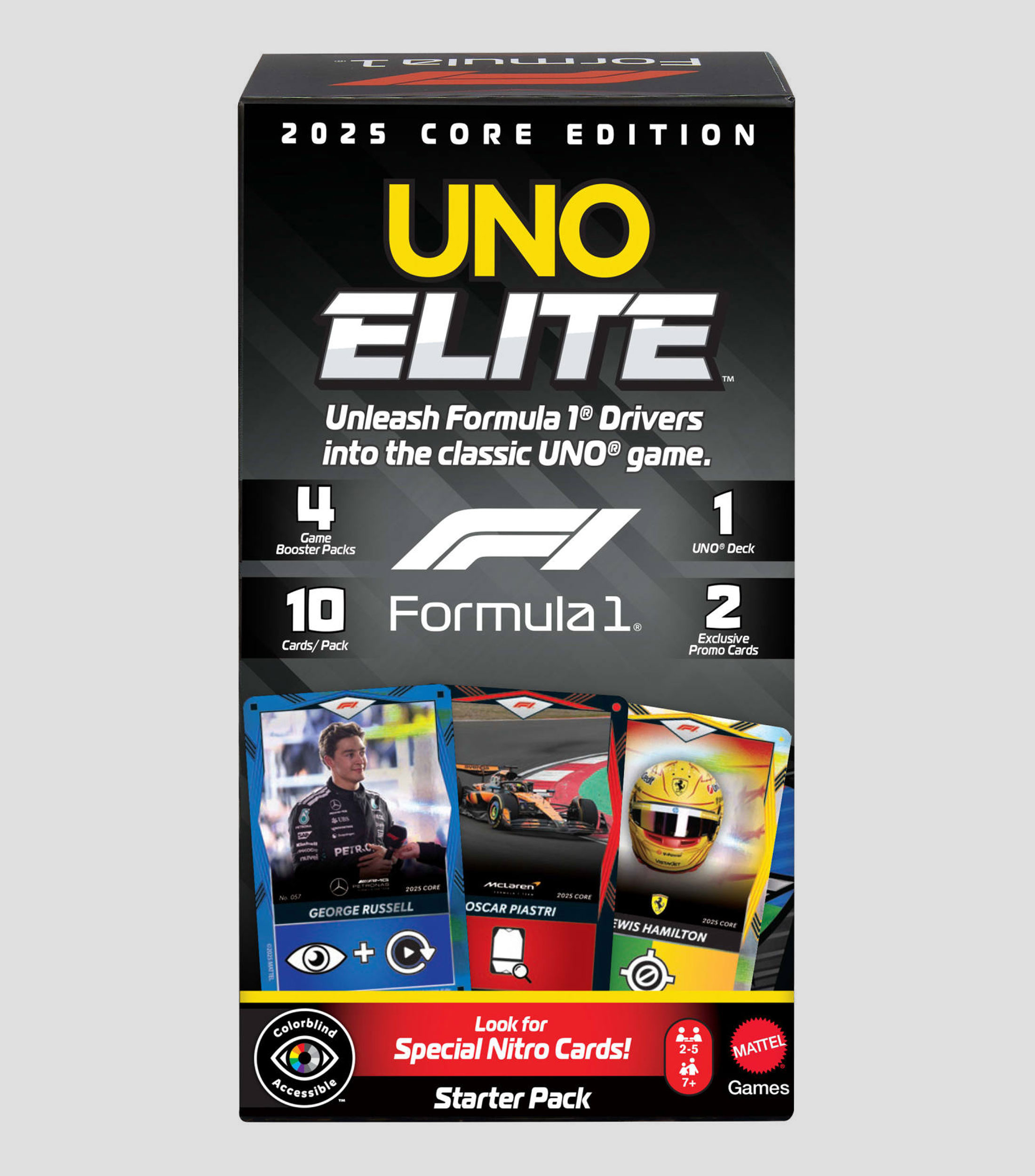 Juego de mesa UNO Elite F1 2025 Starter Pack