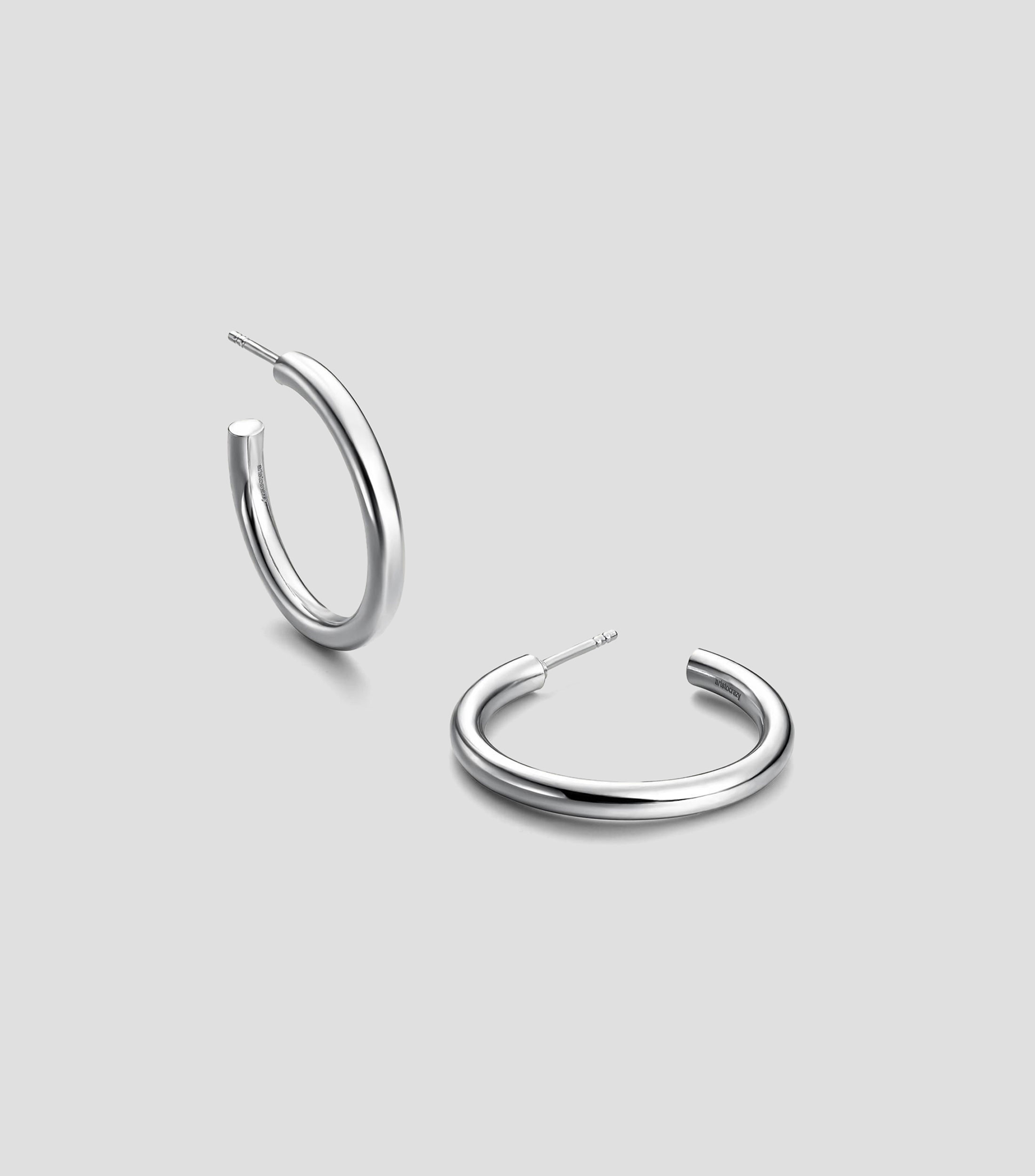 Pendientes en plata .925 Hooped Earrings Mujer