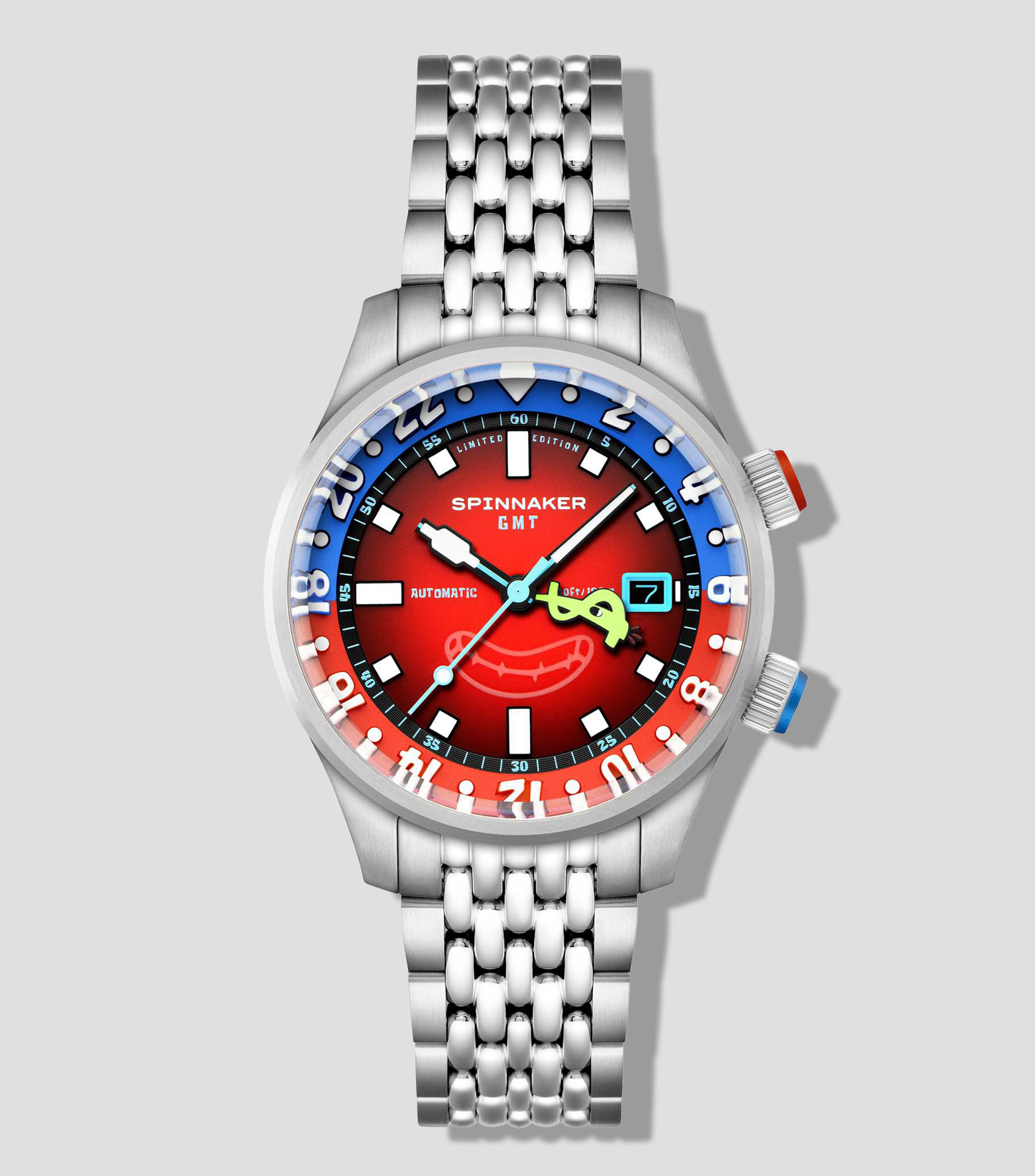 Reloj para Hombre Bradner GMT SpongeBob casual plateado