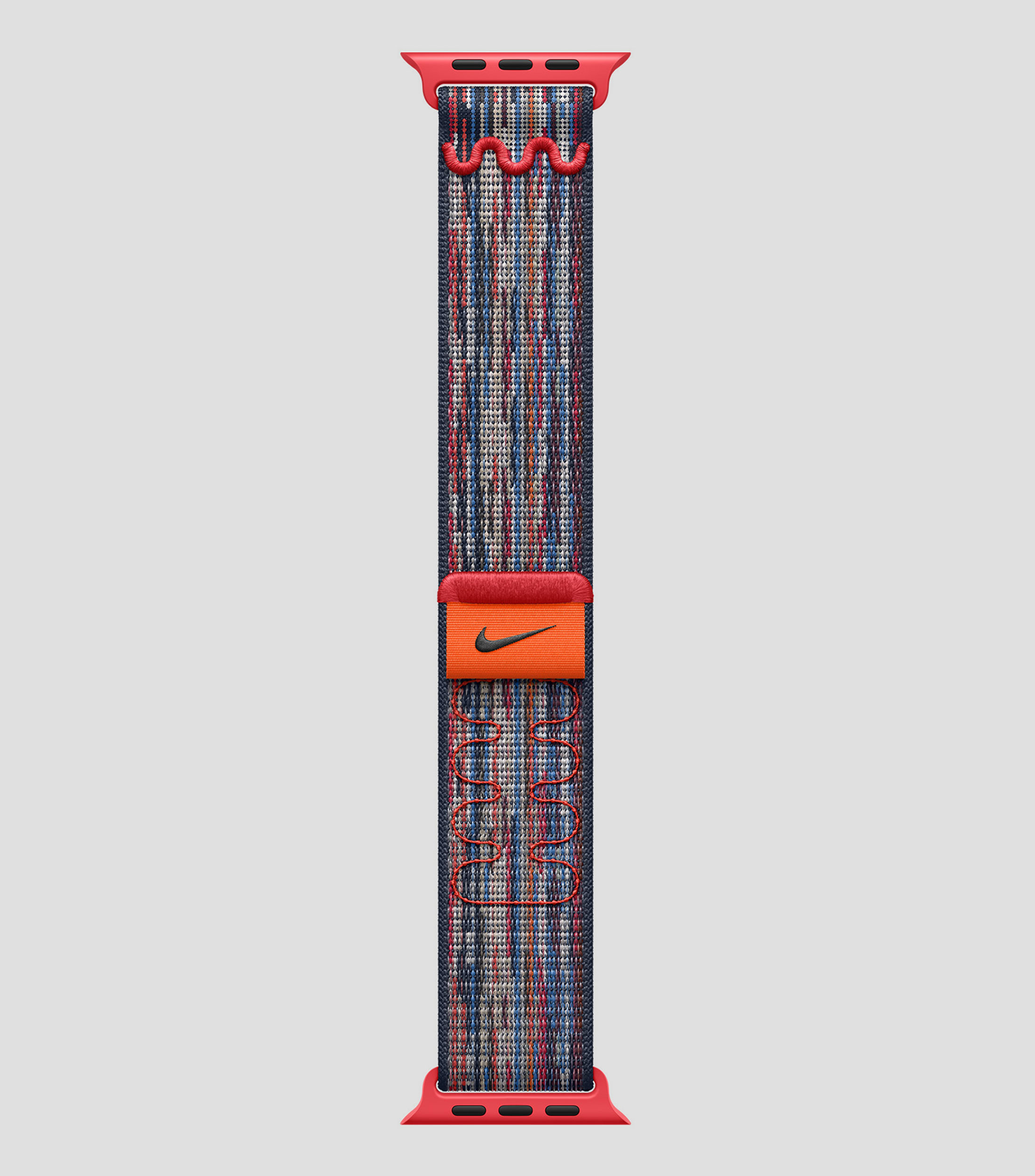 Correa loop deportiva Nike azul/roja para caja de 46 mm