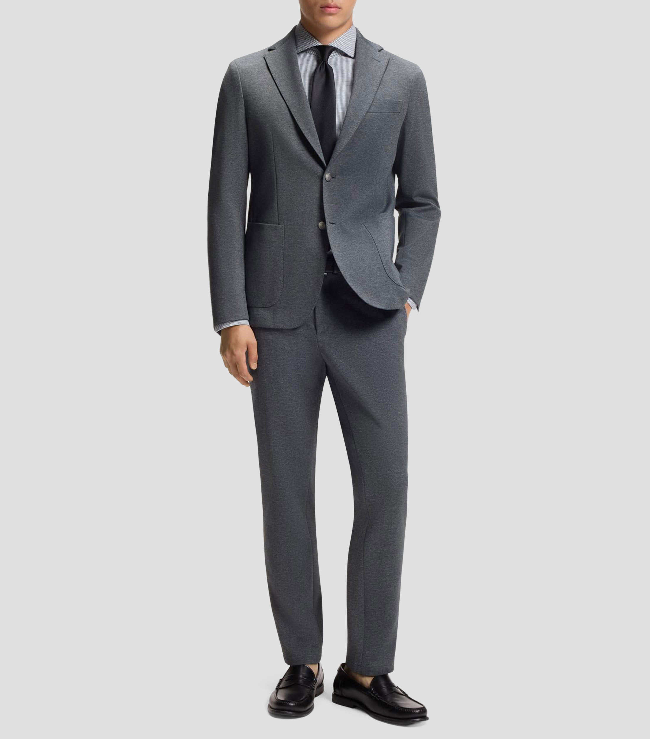 Pantalón slim de tejido microestampado Hombre
