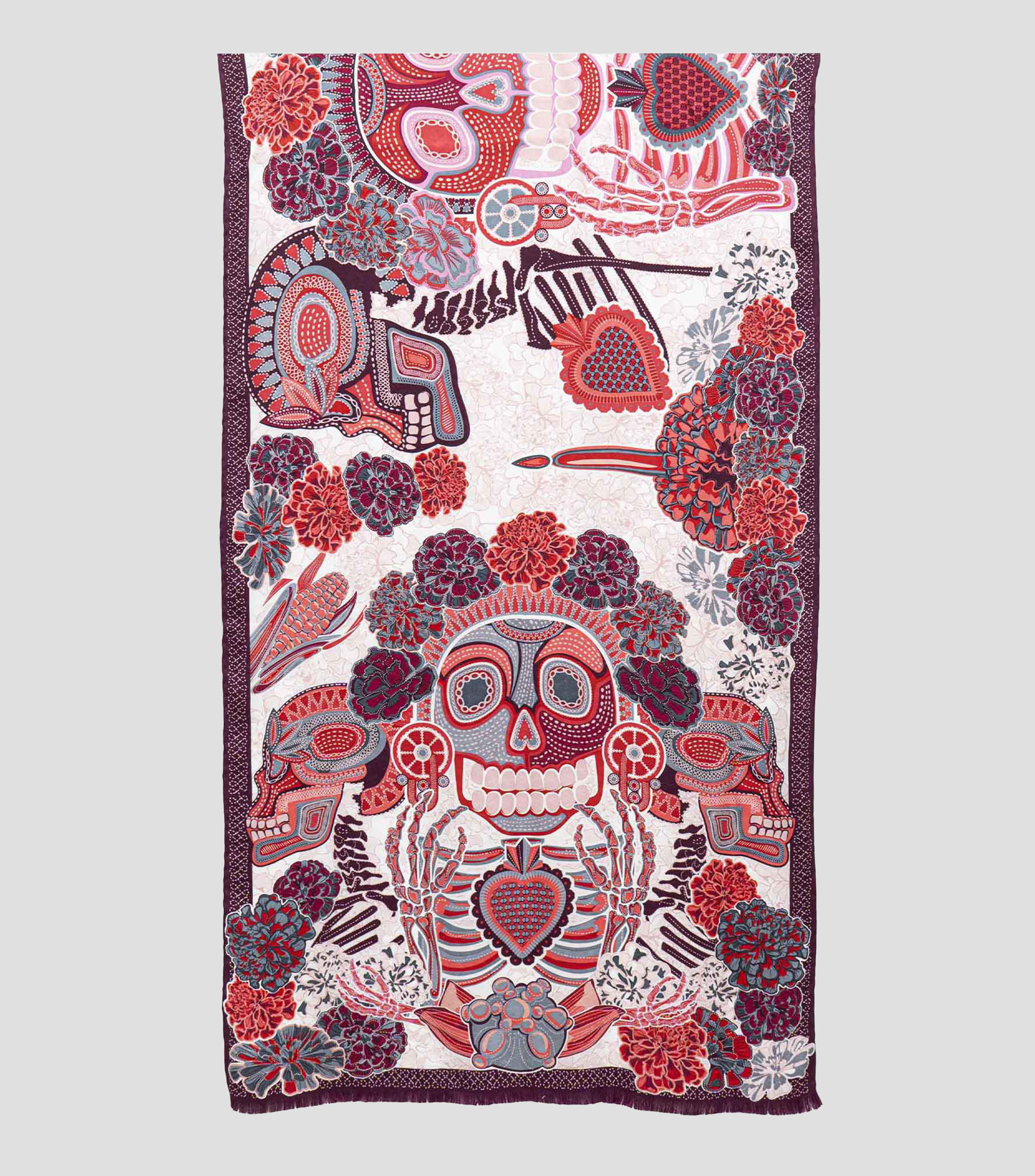 Chalina en Seda Día de Muertos Catrina Mujer
