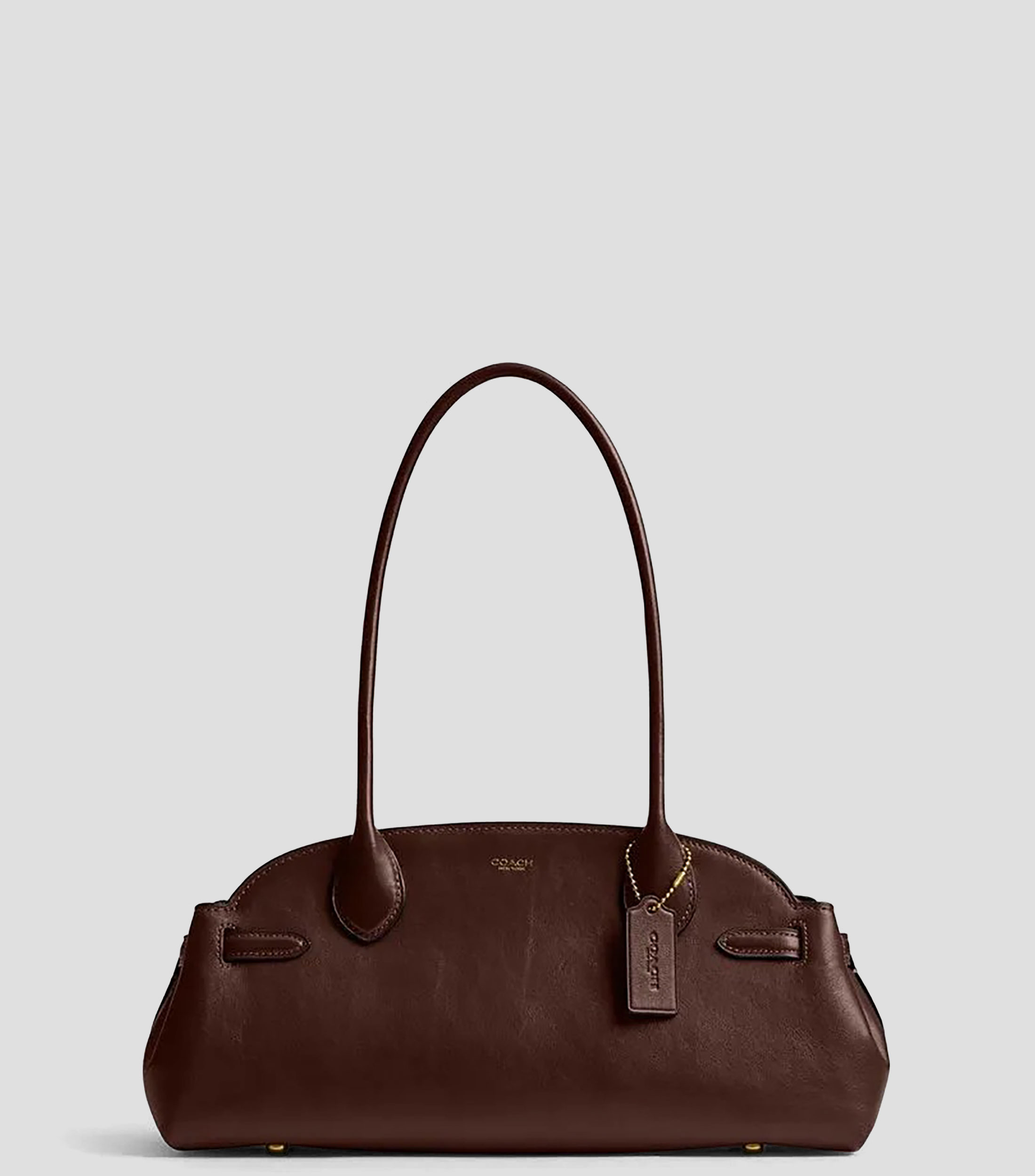 Bolsa shoulder café oscuro en piel Empire Mujer