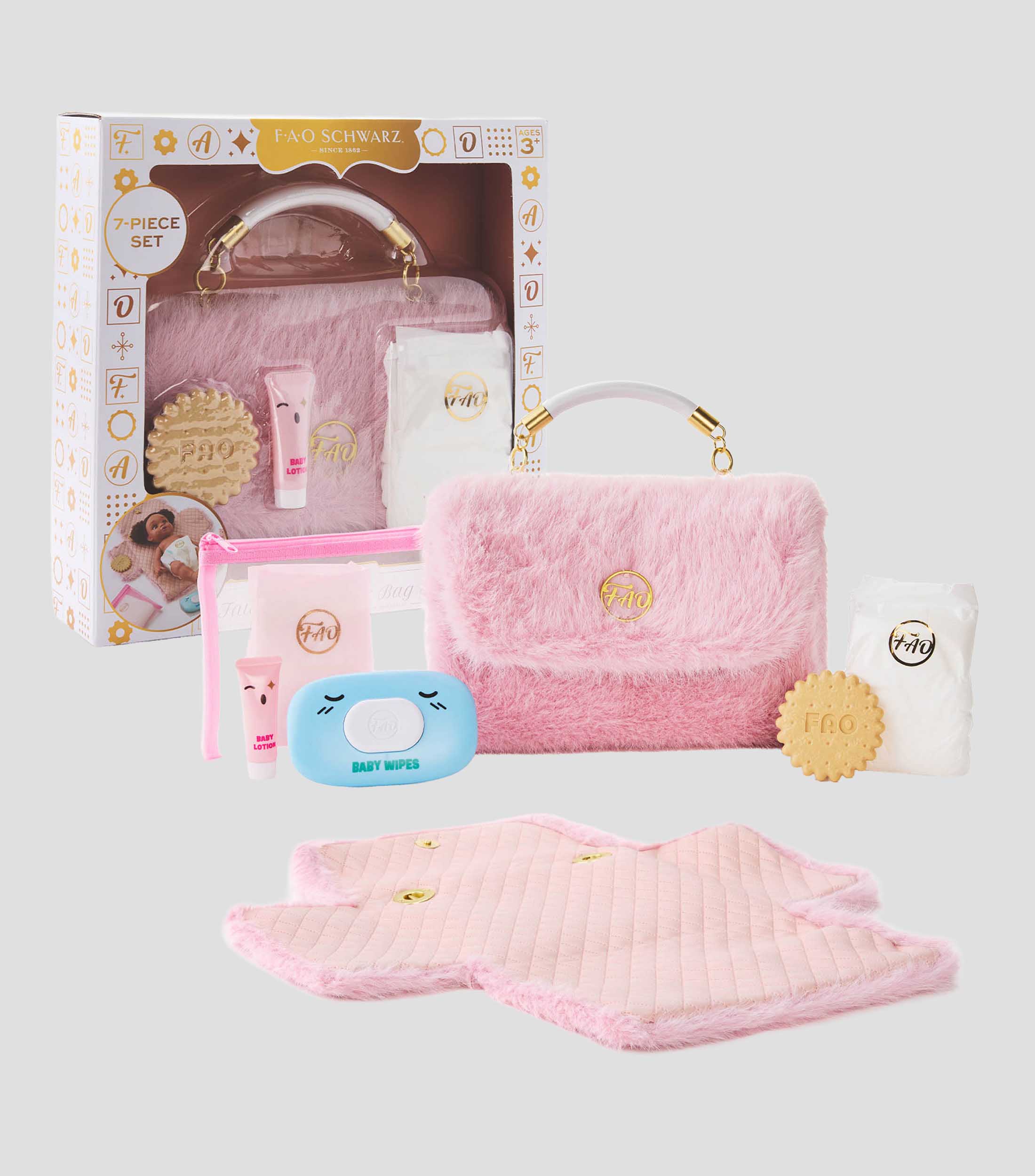 DOLL ACCESSORY DIAPER BAG SET