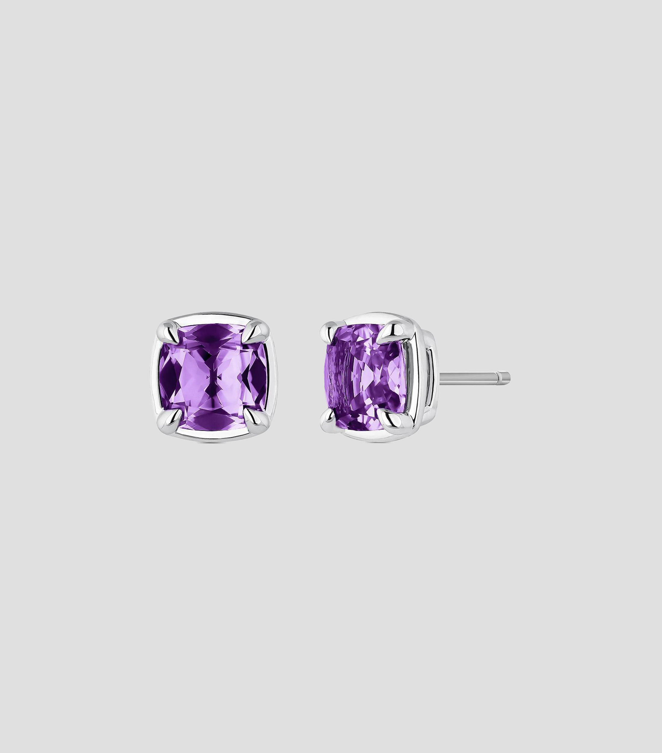 Aretes en plata .925 con amatista Mujer