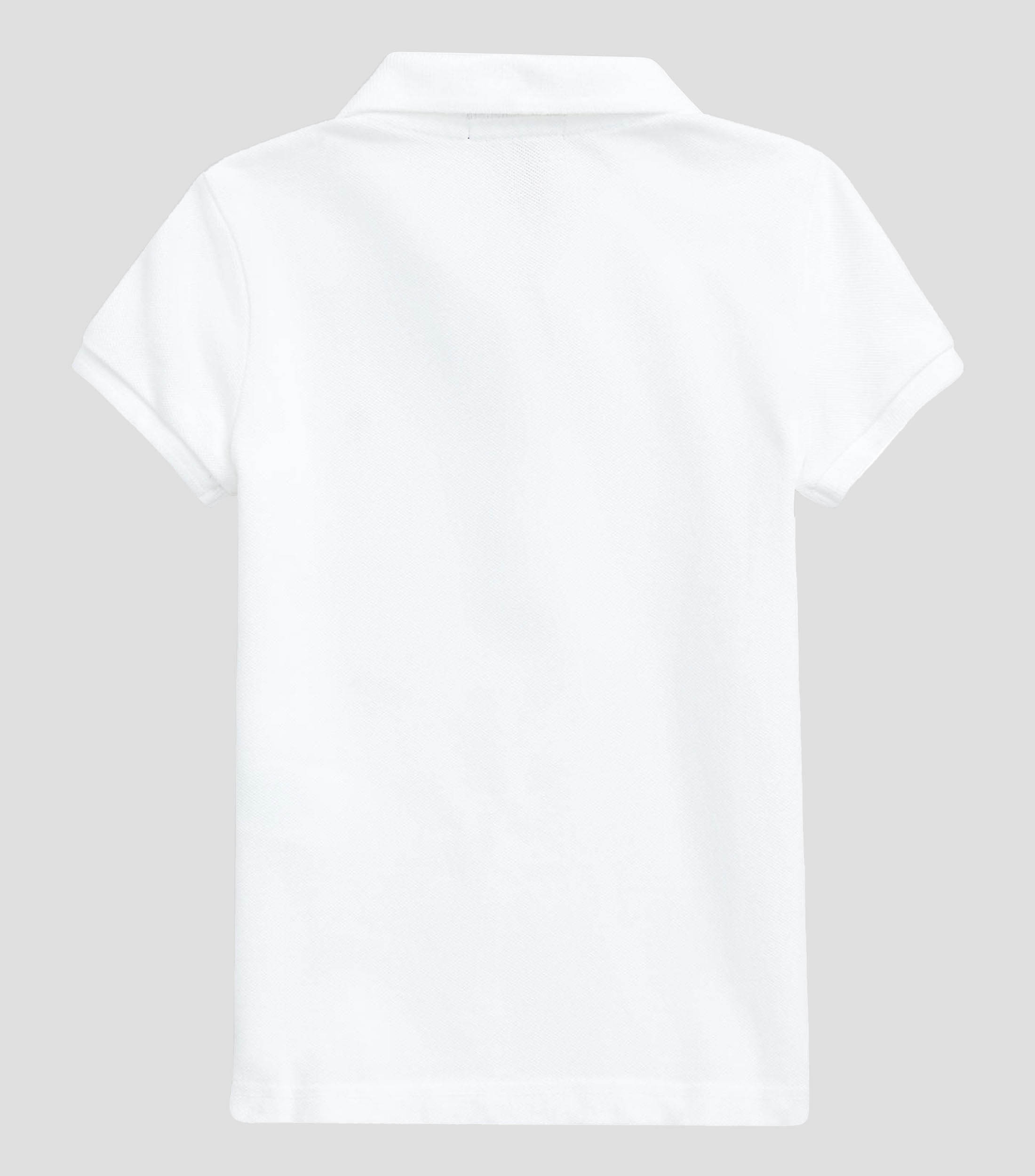 Playera tipo Polo de malla de algodón elástico Niña