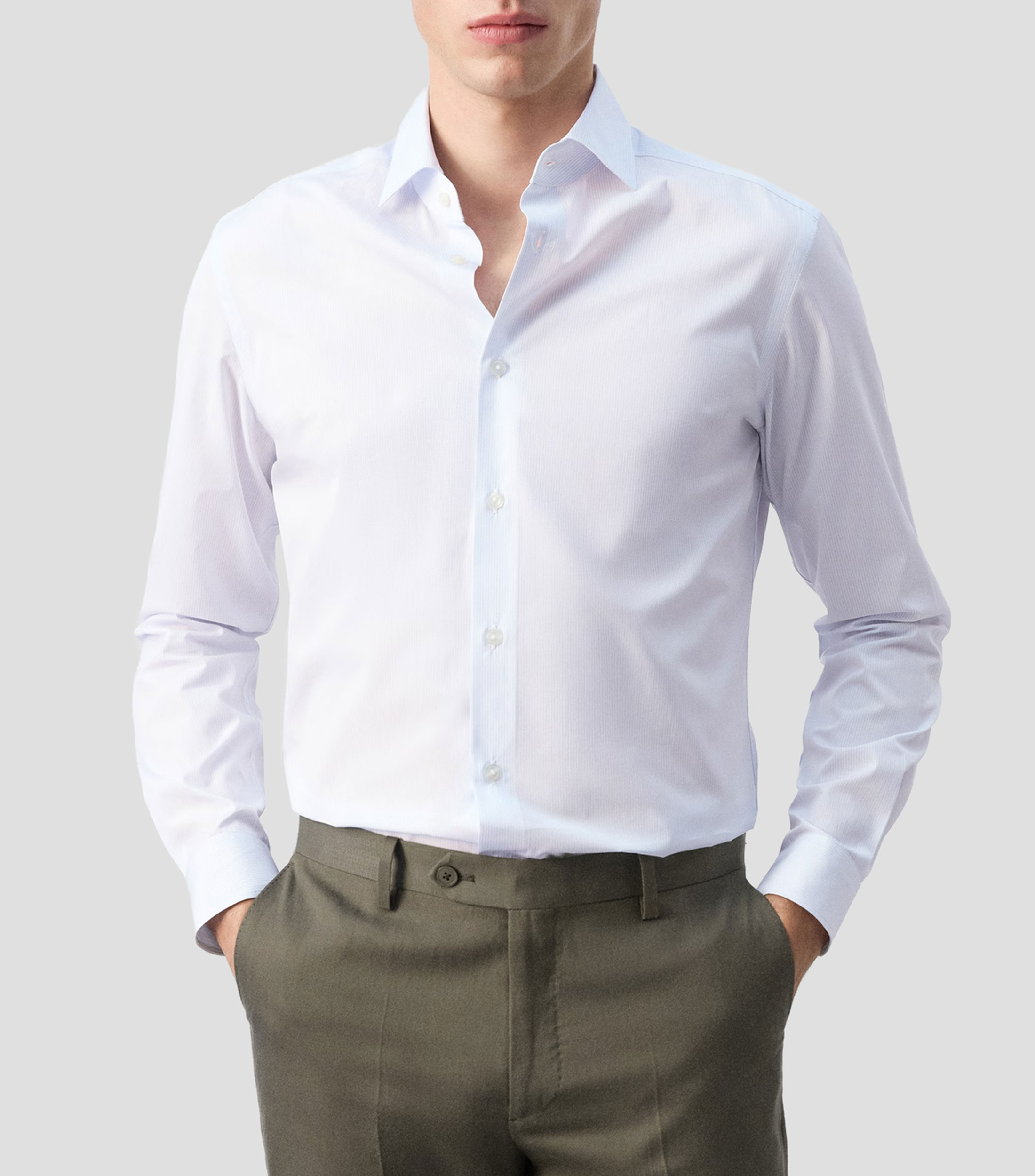 Camisa de vestir líneas manga larga Hombre