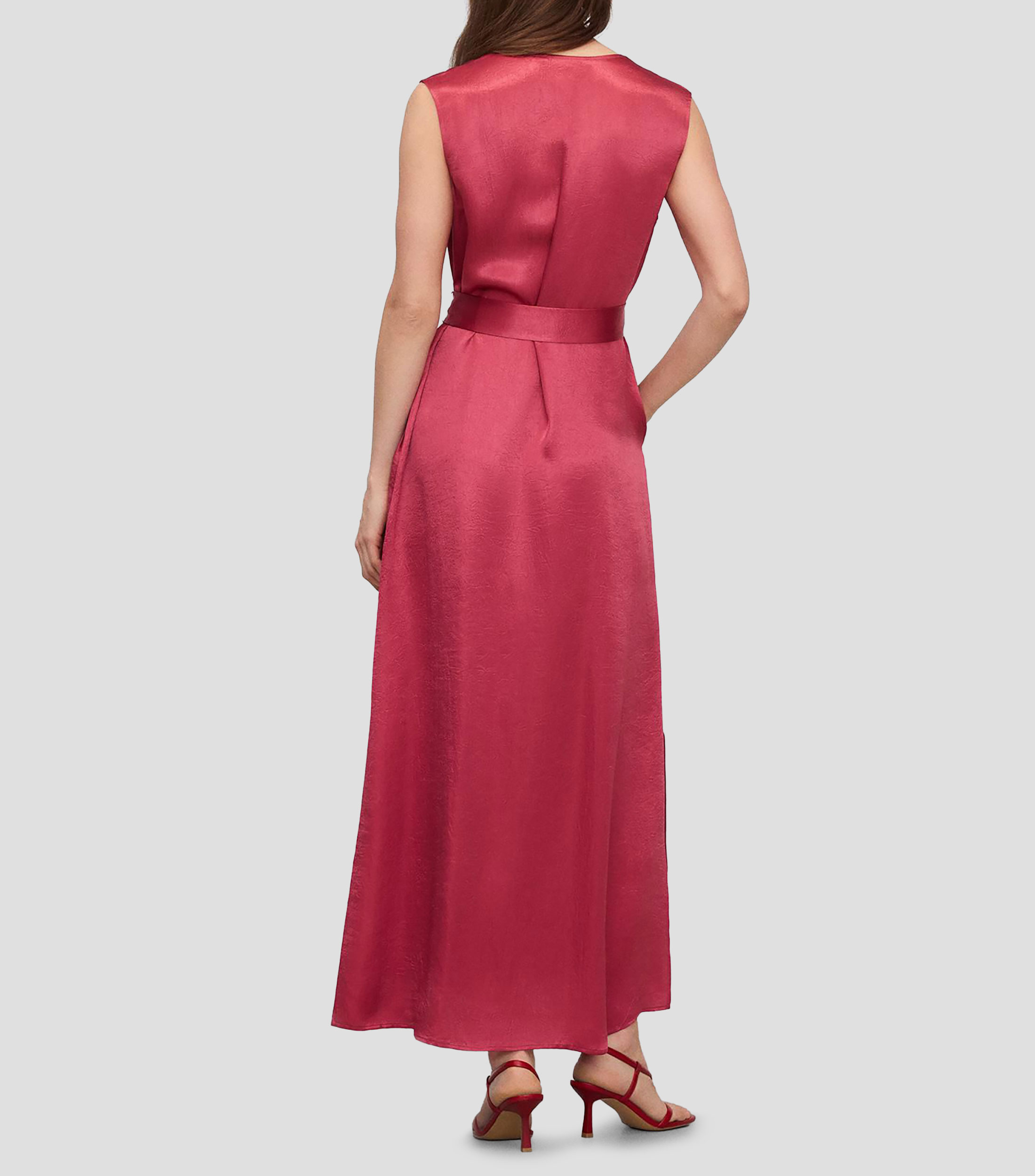 Vestido largo liso Mujer