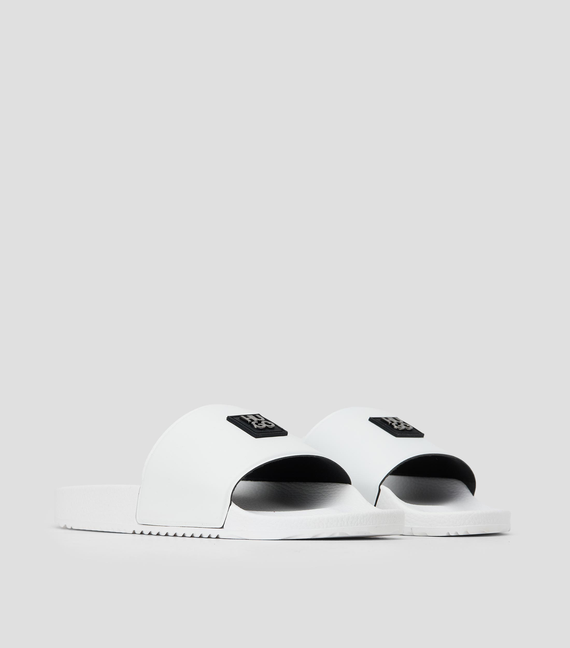 Sandalias de fabricación italiana con parte superior con logotipos superpuestos Hombre