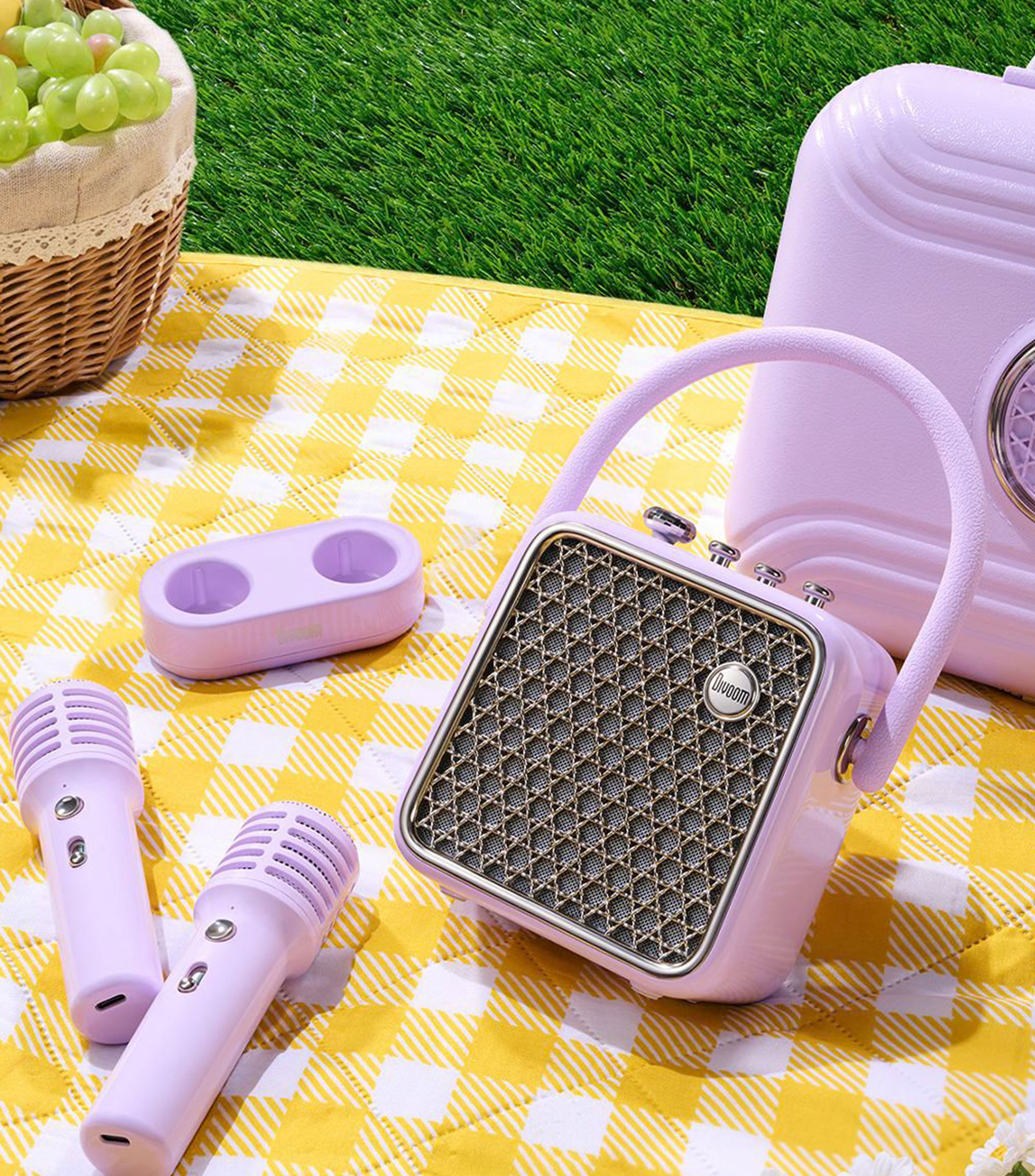 Bocina portátil inalámbrica Bluetooth Karaoke SongBird-SE Violeta