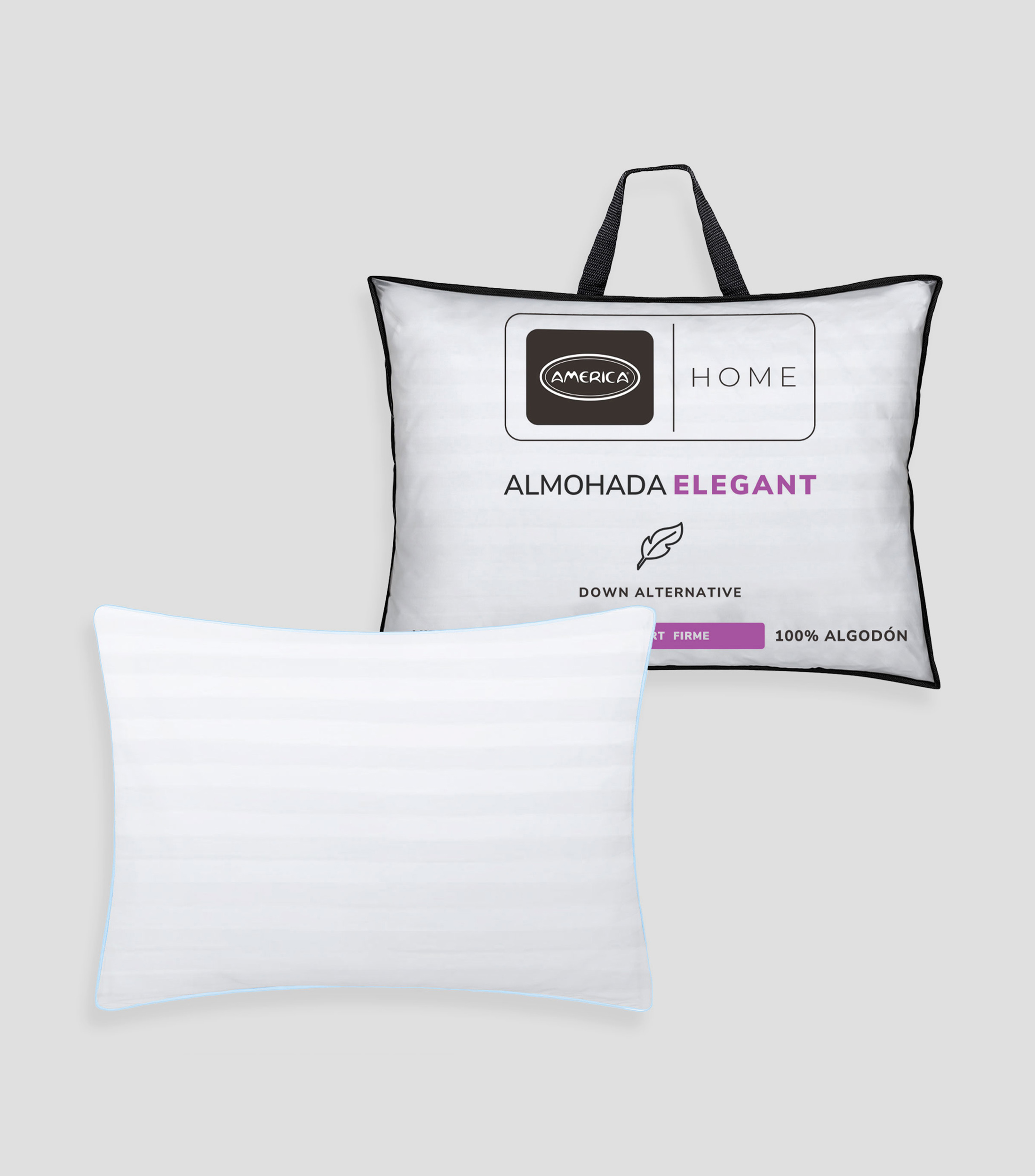 Almohada Estándar Down Alternative Confort Firme Elegant Blanca